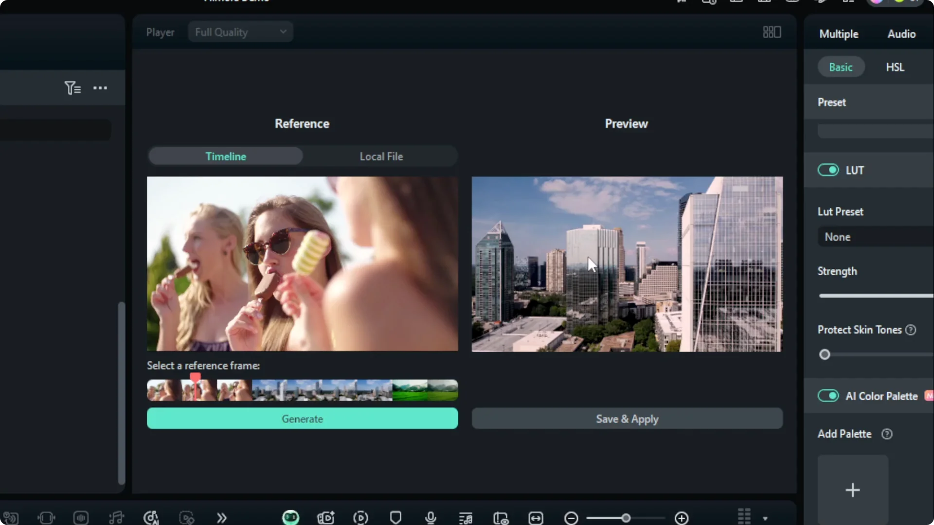 How to Color Grading in Filmora Using AI screenshot 9