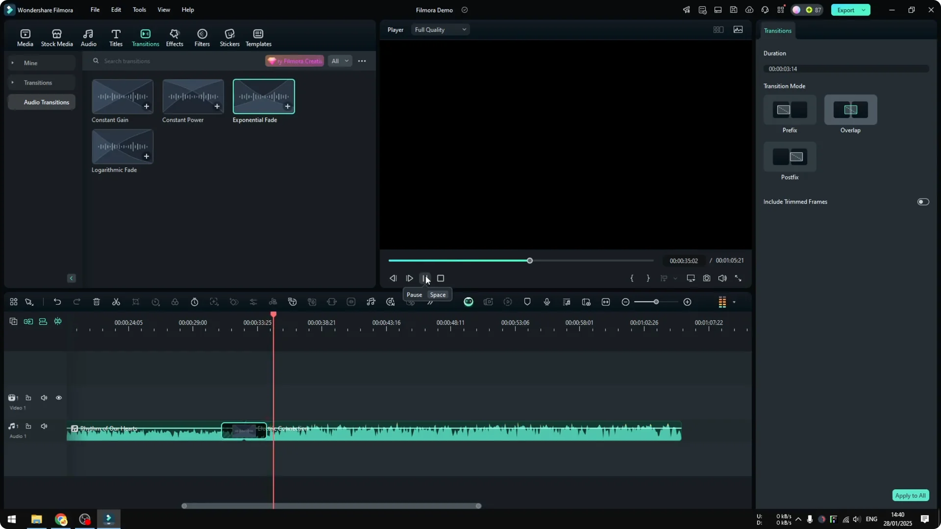 How to Create Audio Crossfade Effect in Filmora screenshot 8