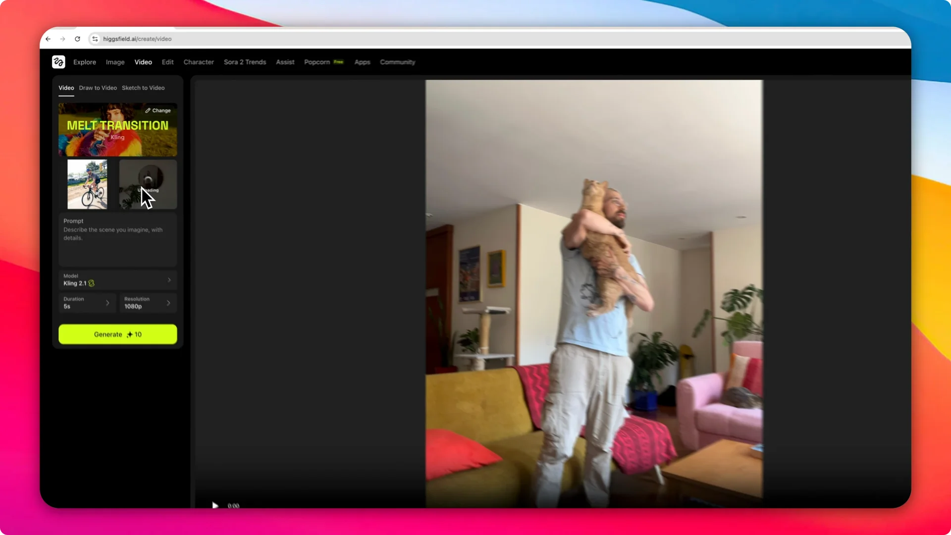 How to Create Cinematic Effects & Motion from Any Image with Higgsfield AI screenshot 3