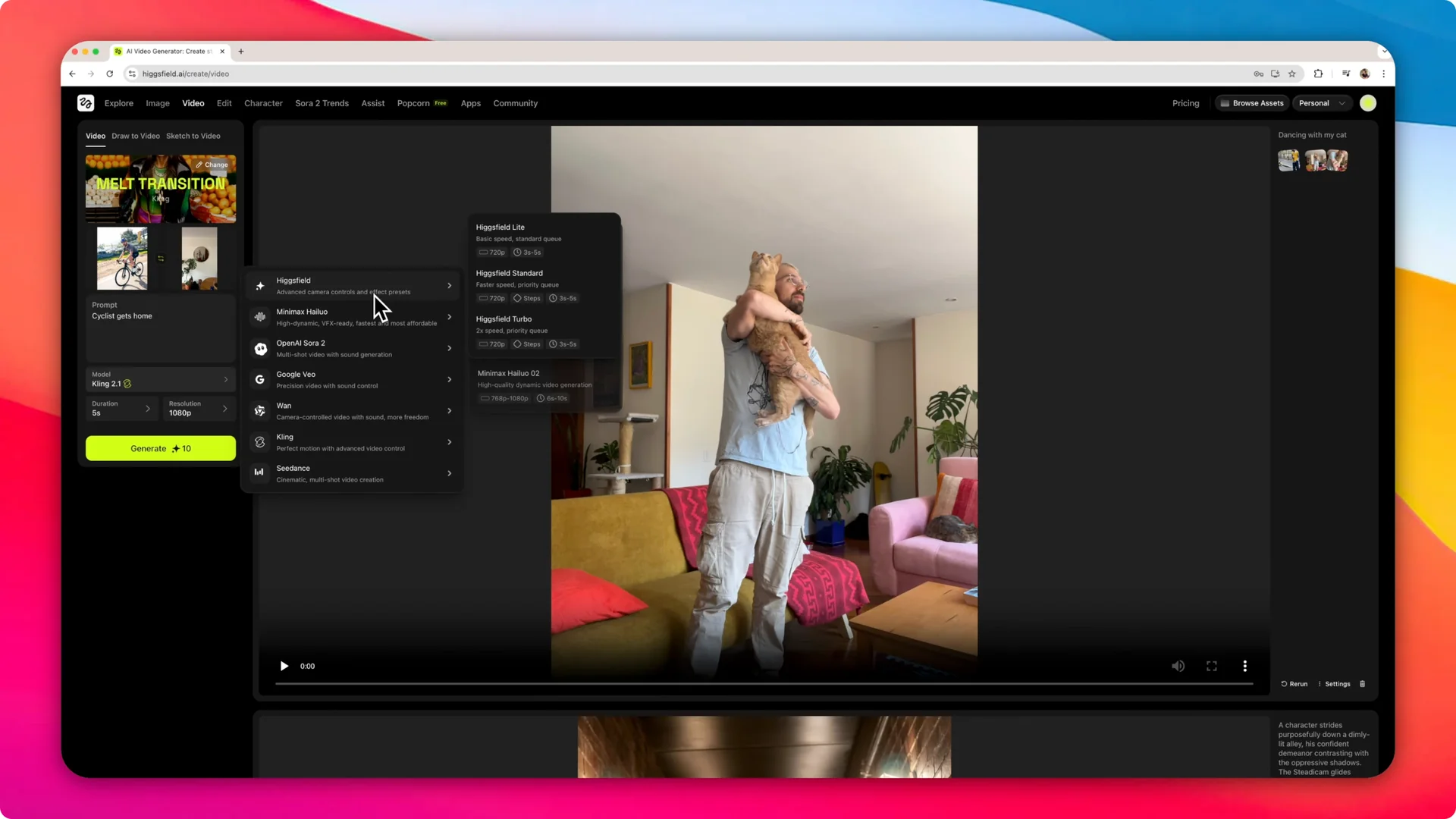 How to Create Cinematic Effects & Motion from Any Image with Higgsfield AI screenshot 5