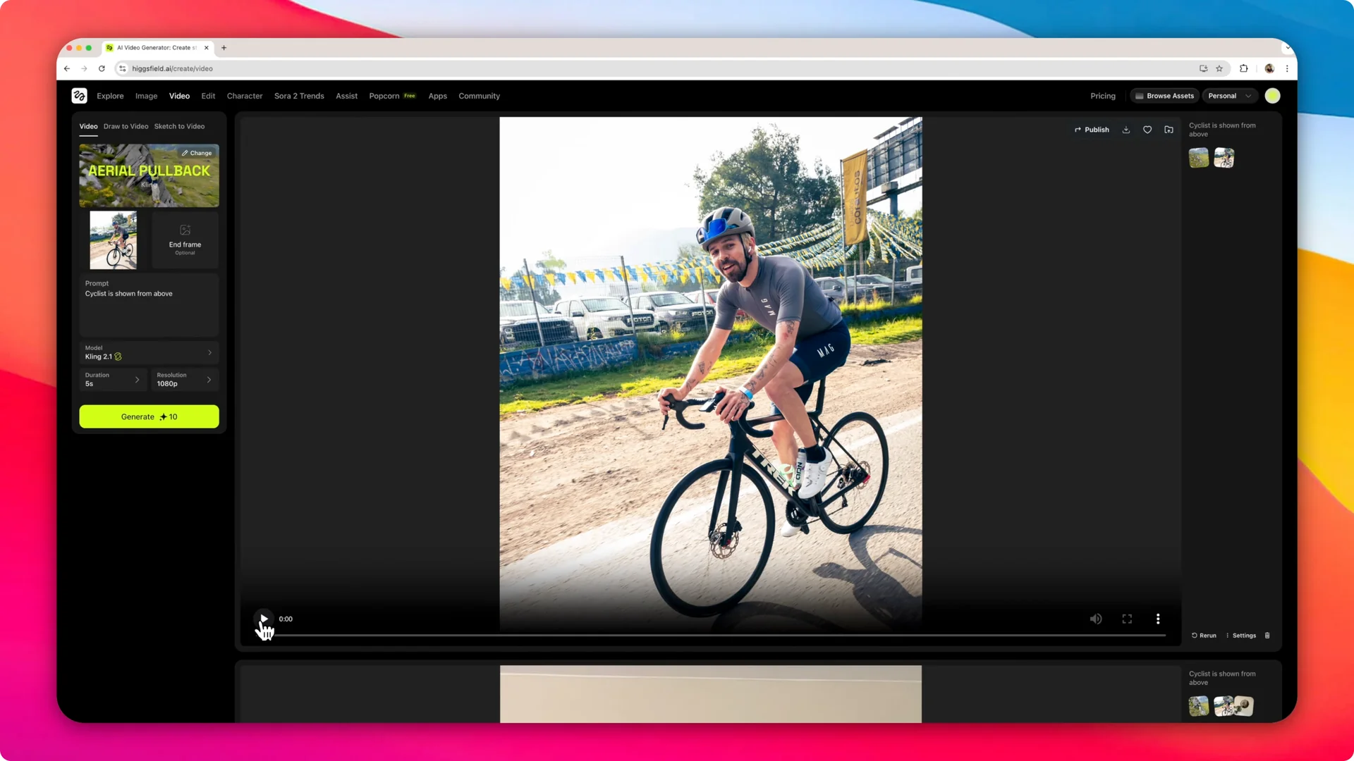 How to Create Cinematic Effects & Motion from Any Image with Higgsfield AI screenshot 9