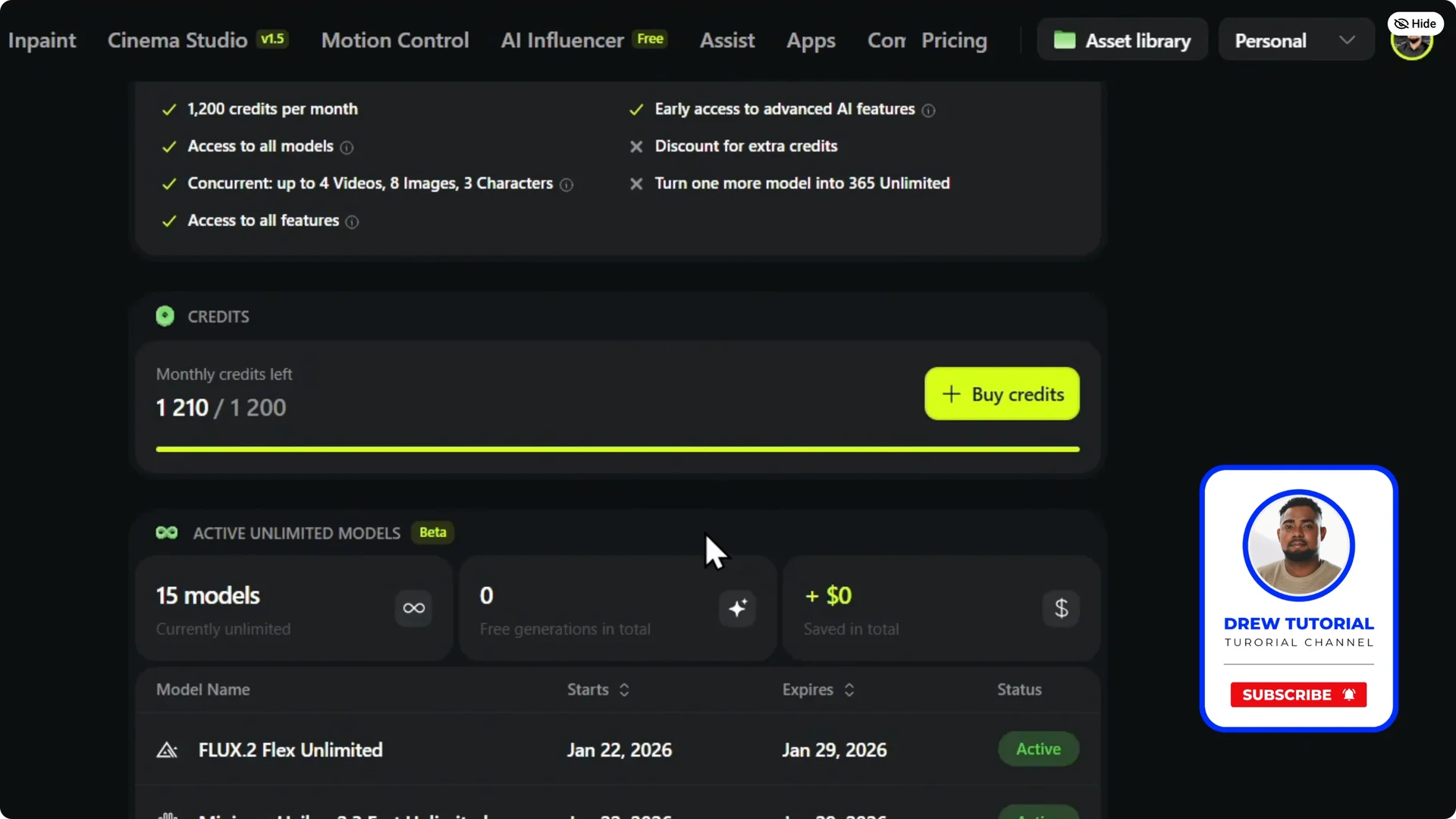 How to Easily Check Your Available Credits on Higgsfield AI screenshot 8