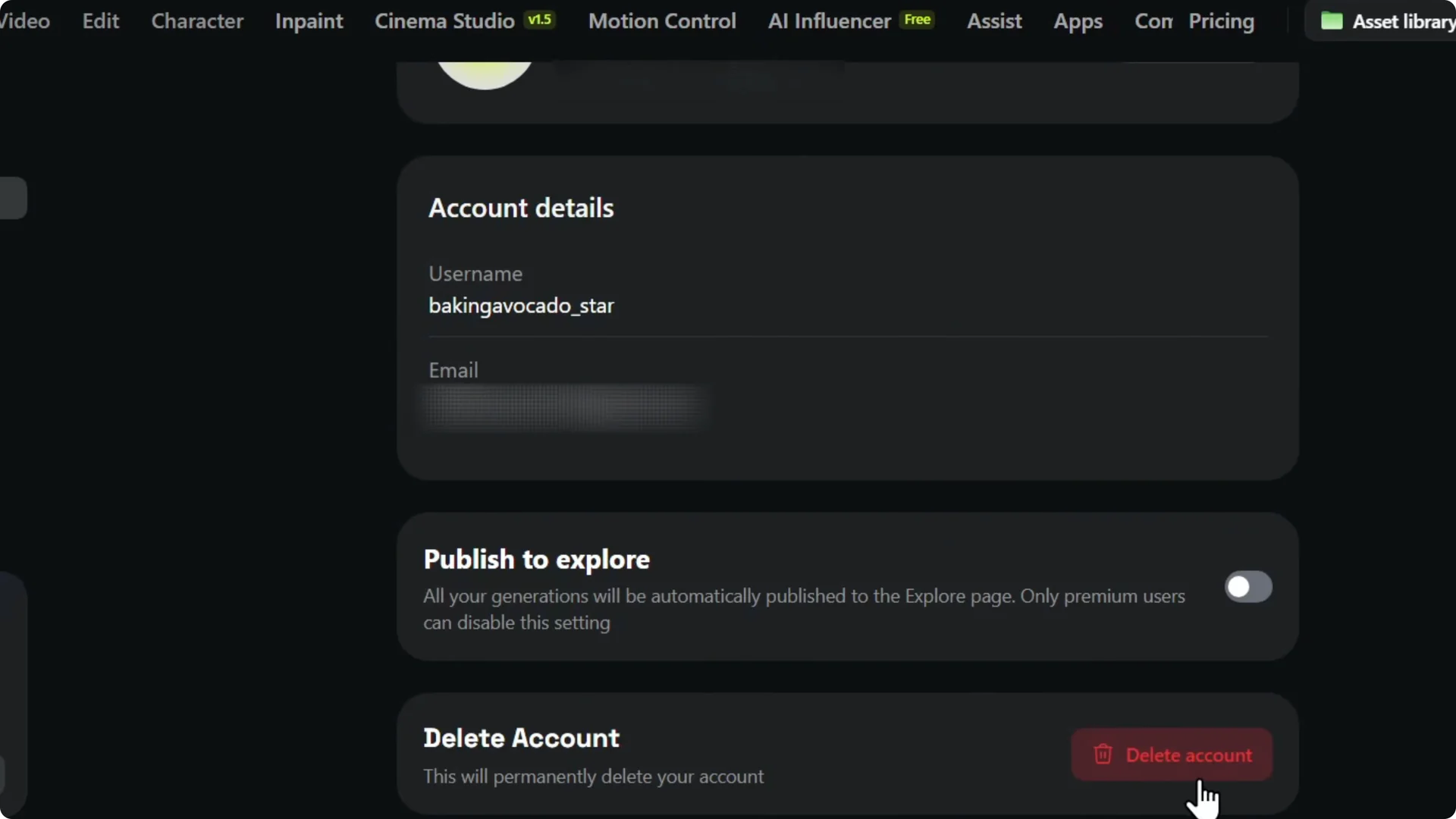 How to Easily Delete Your Higgsfield AI Account: A Guide screenshot 4