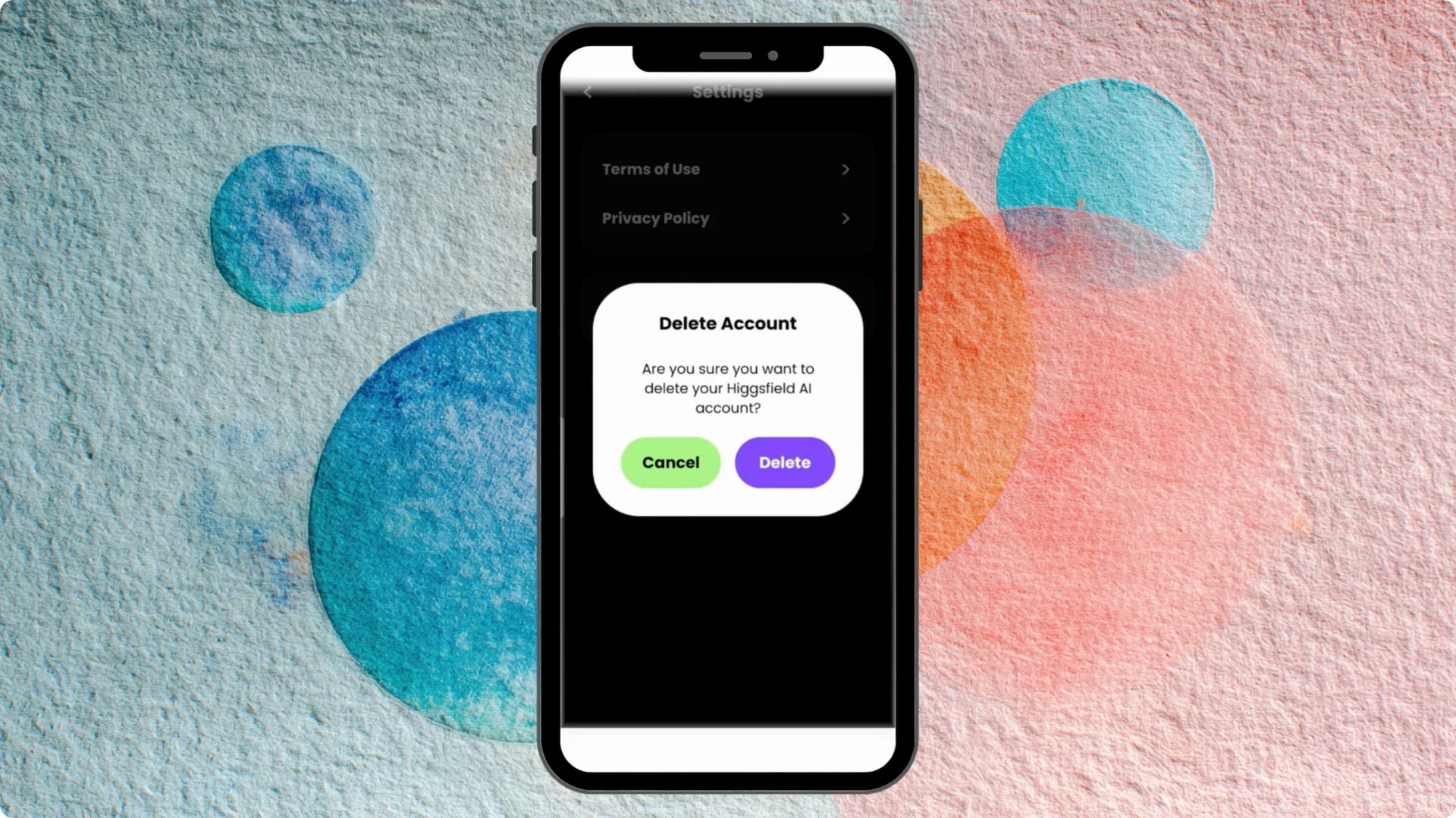 How to Easily Delete Your Higgsfield AI Account on Mobile screenshot 3