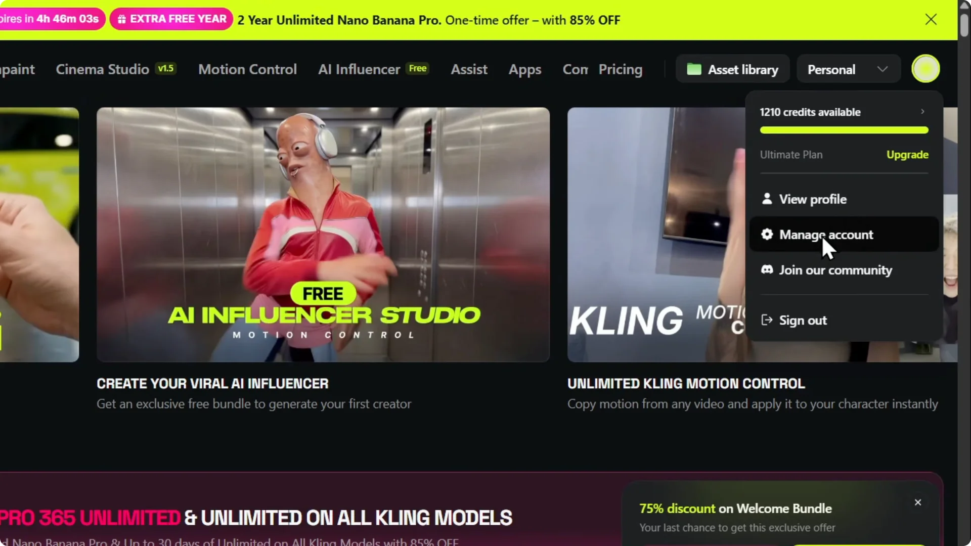 How to Easily Locate the Logout Button in Higgsfield AI screenshot 2