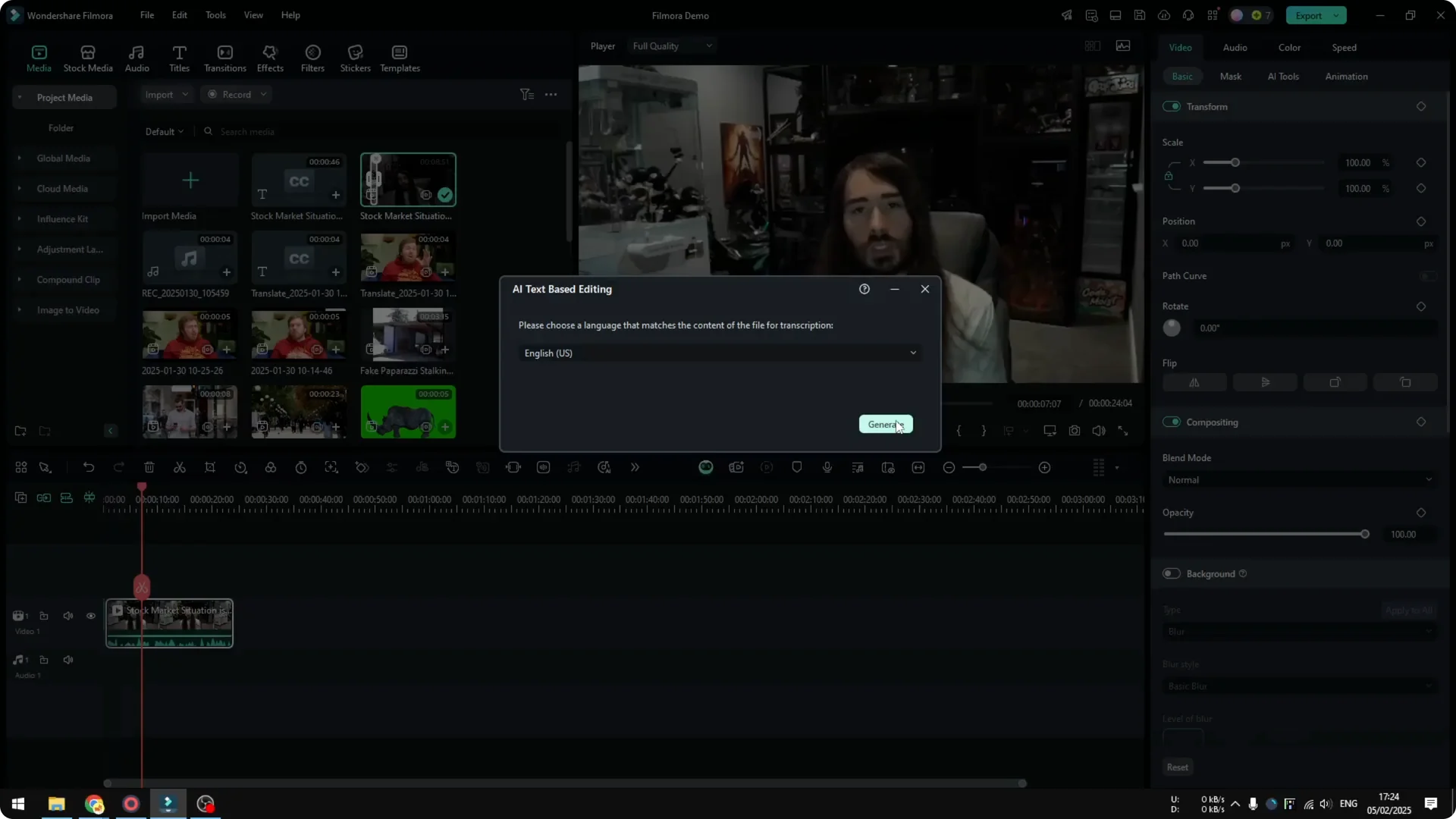 How to Edit Video Using Text in Filmora screenshot 3