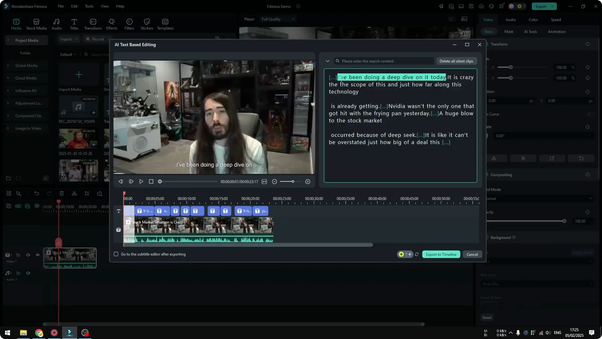 How to Edit Video Using Text in Filmora screenshot 5