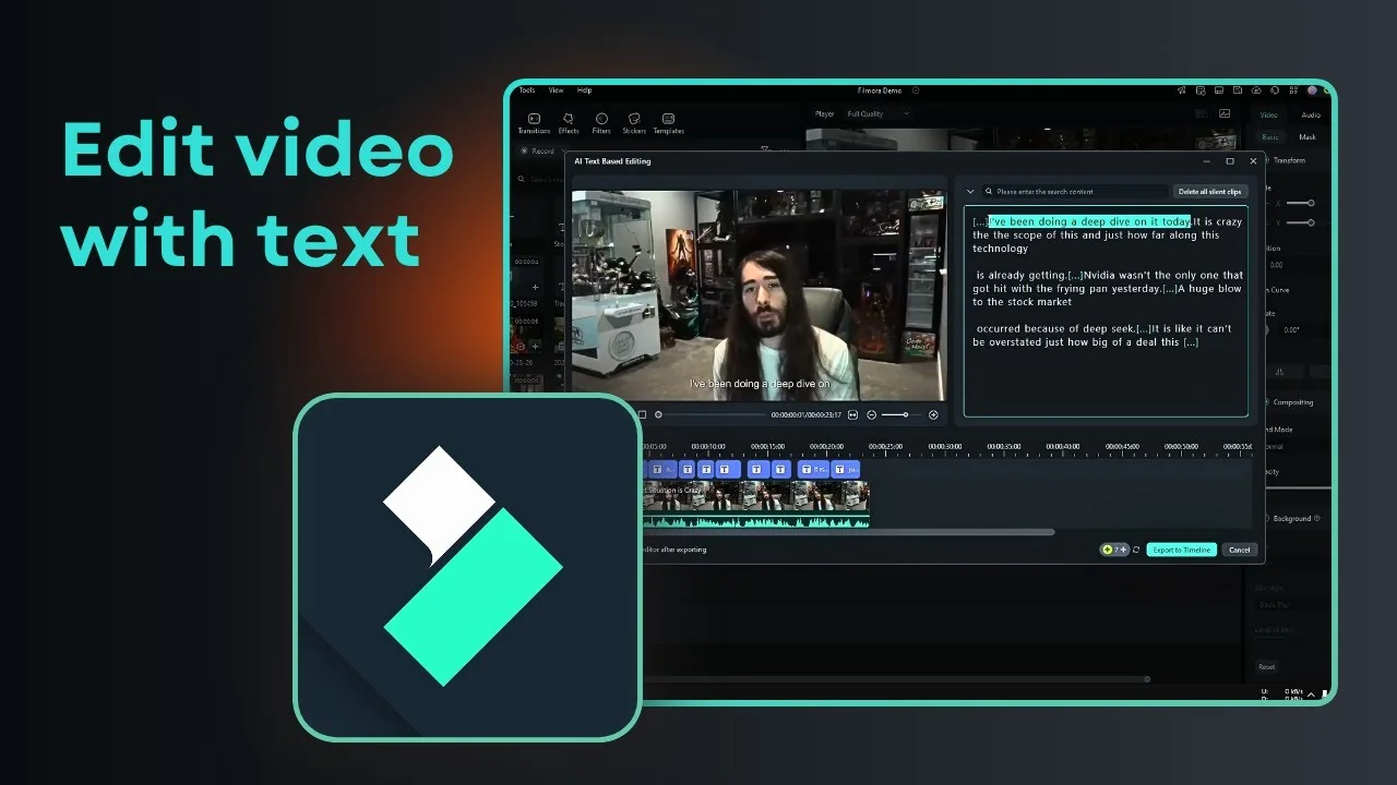 How to Edit Video Using Text in Filmora - Featured Image