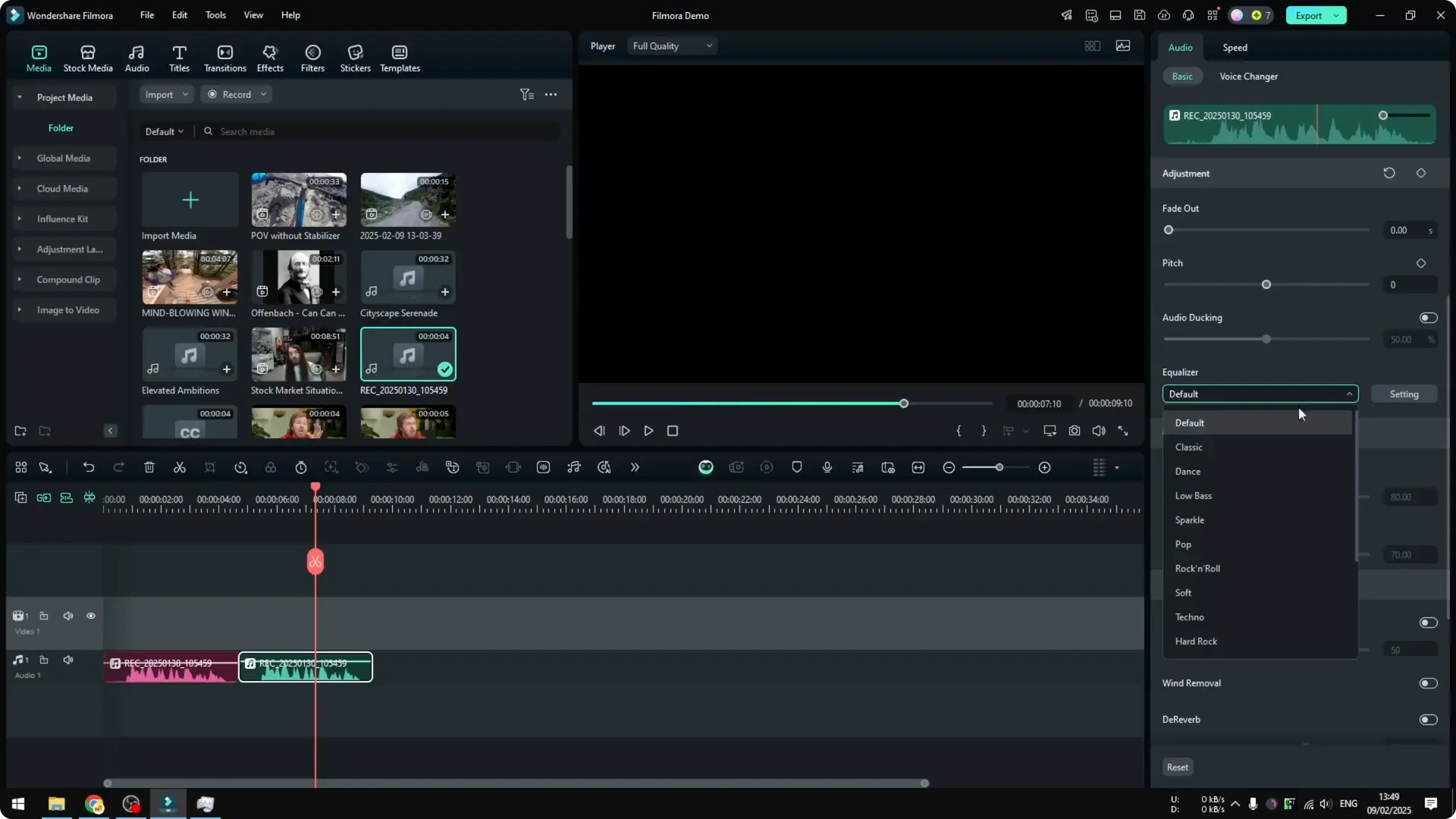 How to Improve Audio Using AI Quality in Filmora screenshot 3