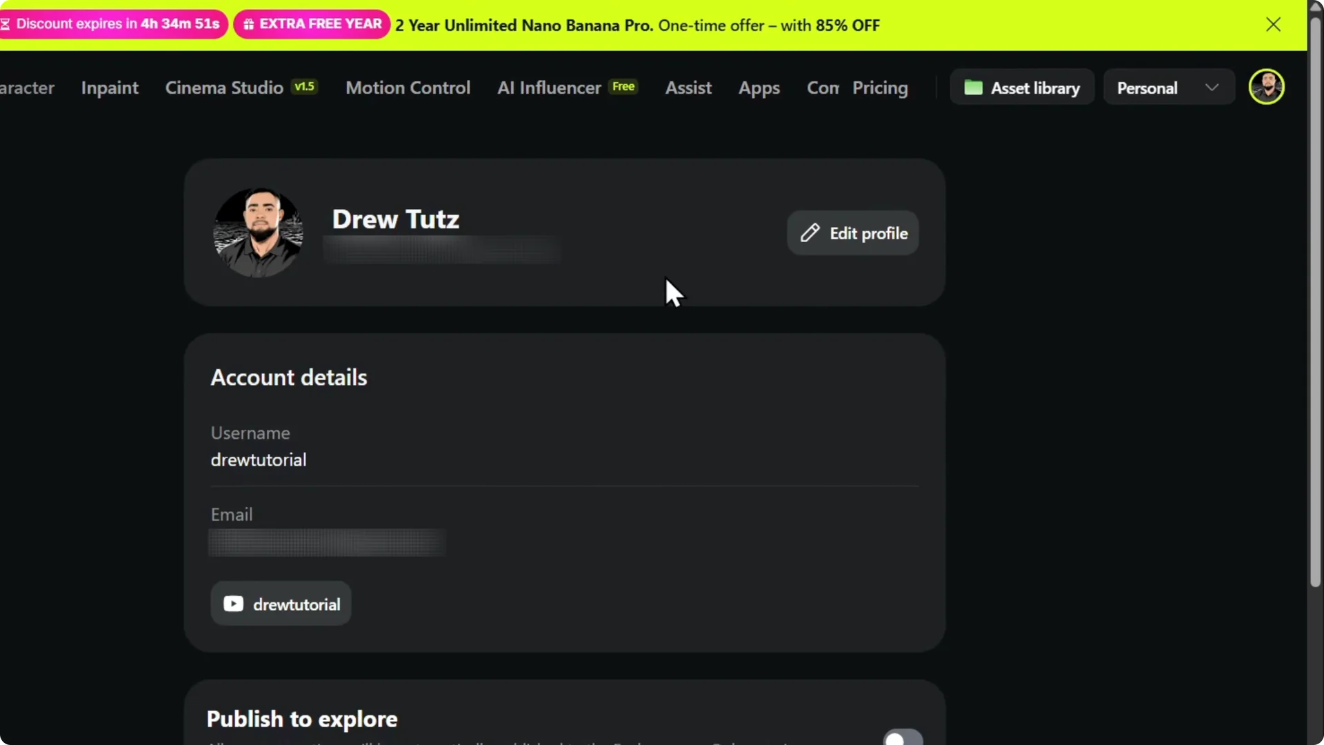 How to Link Your YouTube Channel in Higgsfield AI Quickly screenshot 7