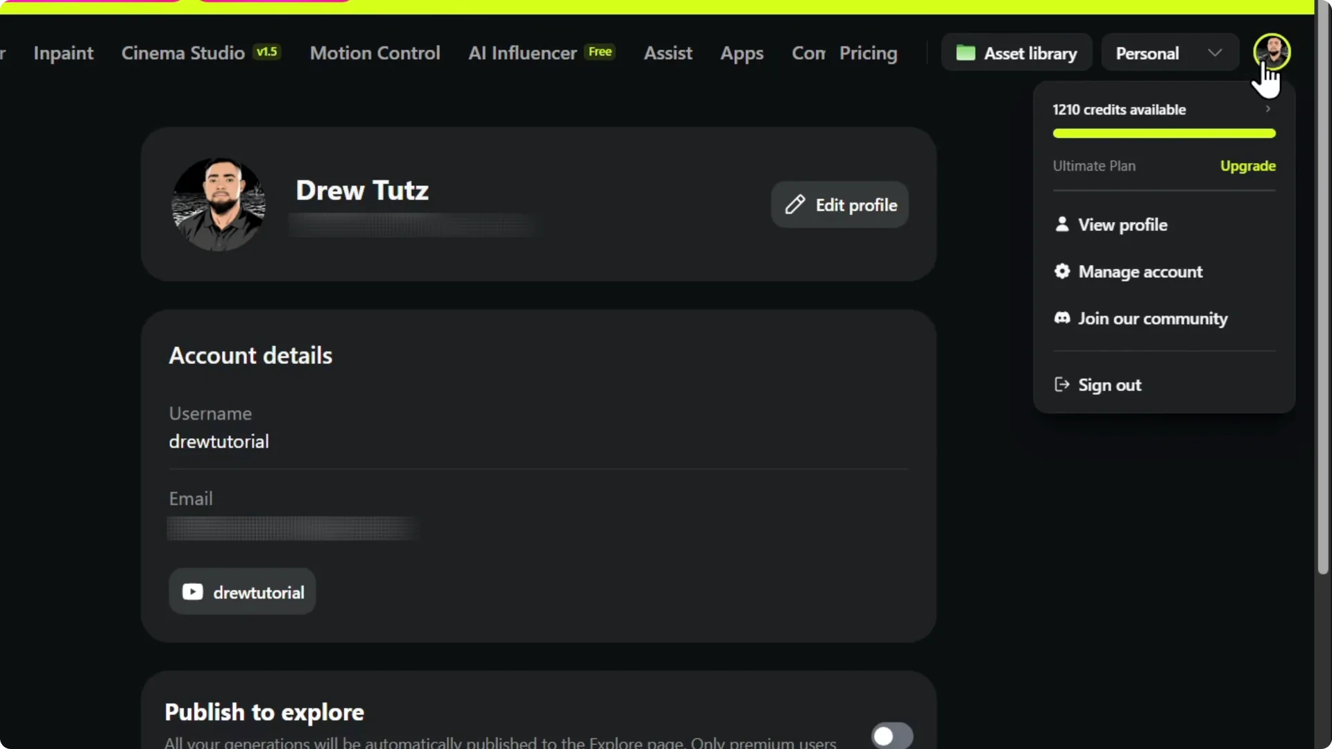 How to Link Your YouTube Channel to Higgsfield AI Quickly screenshot 6