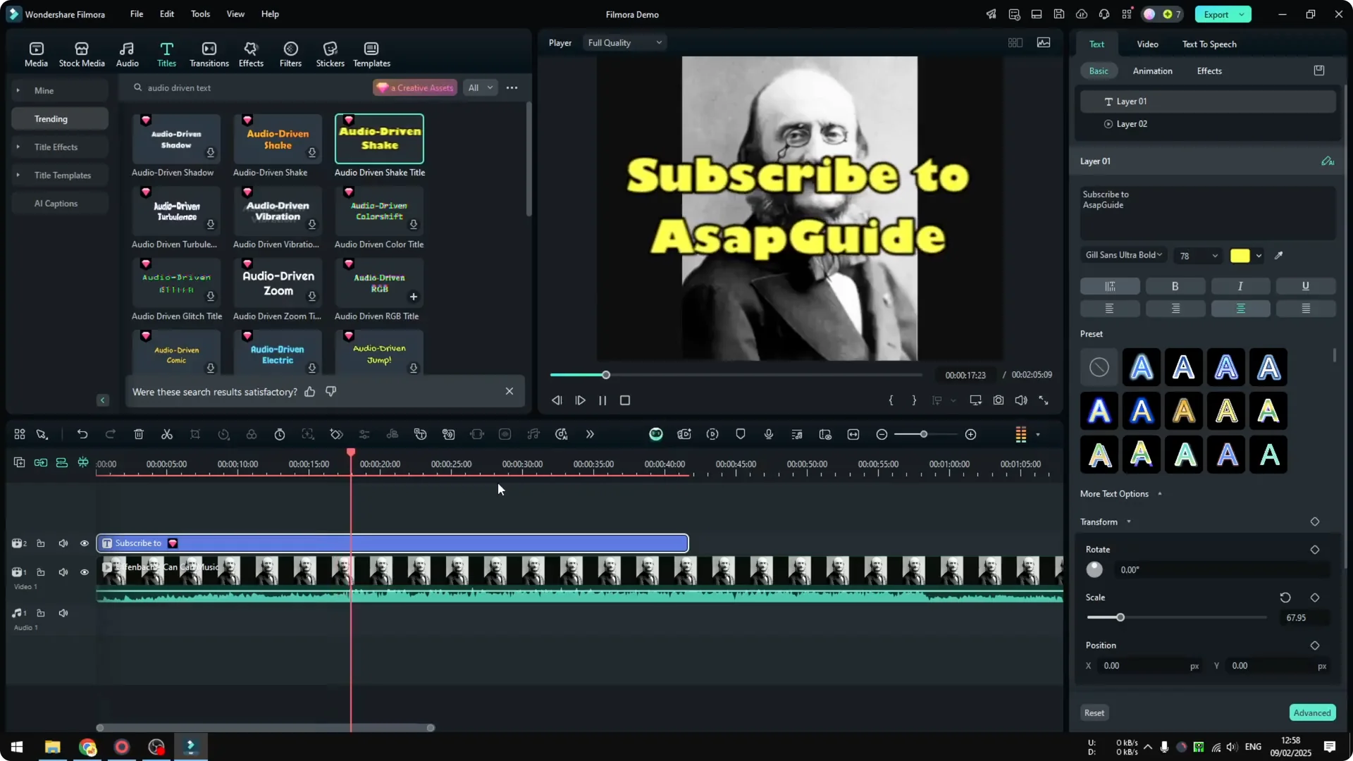 How to Make Text Effect Respond to Audio in Filmora screenshot 10