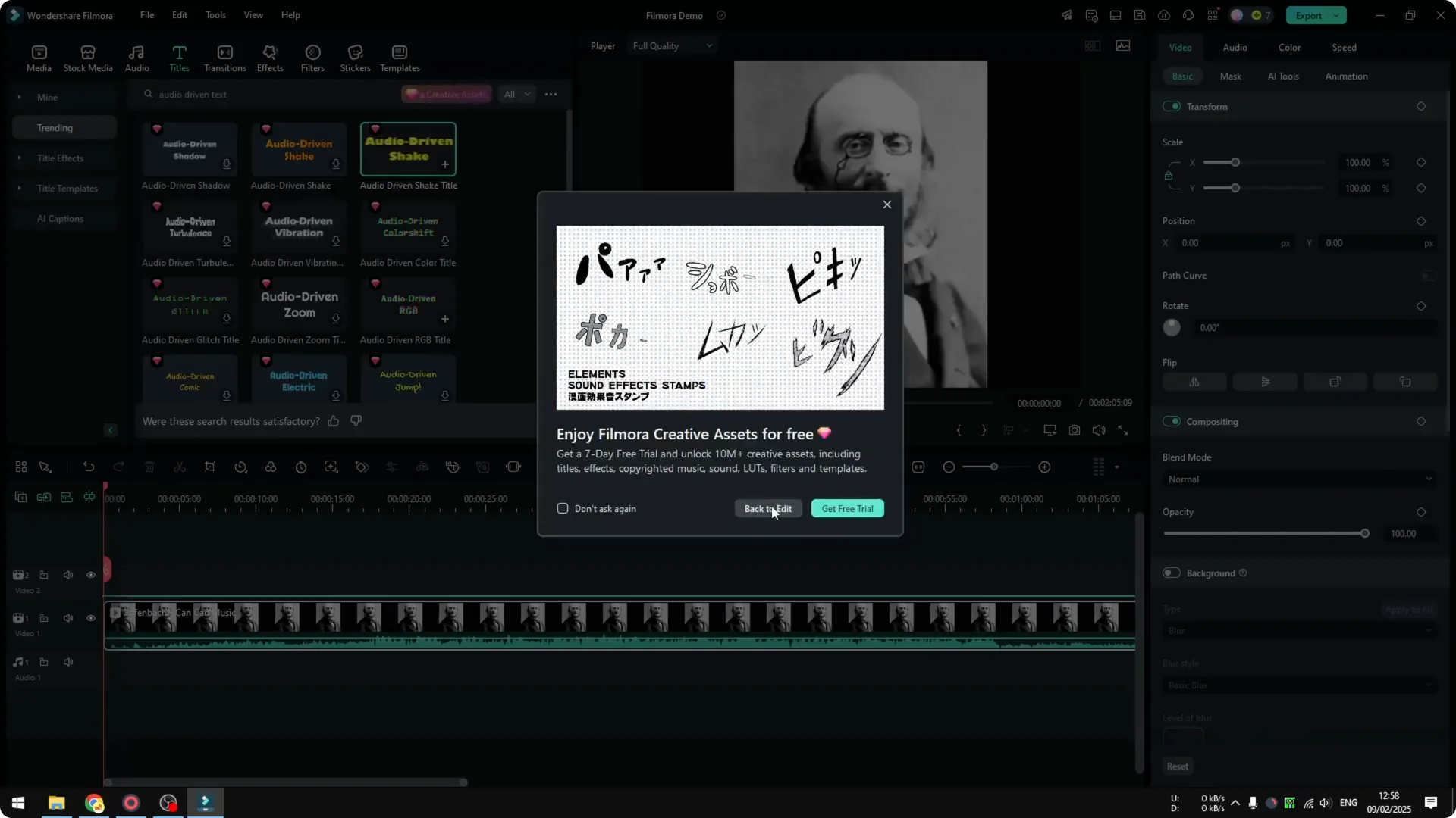 How to Make Text Effect Respond to Audio in Filmora screenshot 6