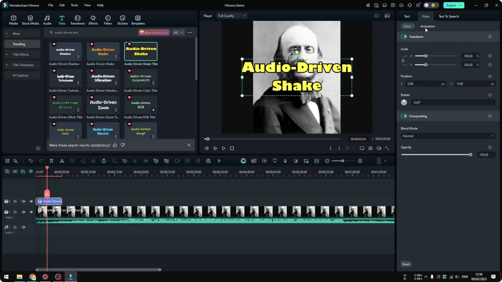 How to Make Text Effect Respond to Audio in Filmora screenshot 7
