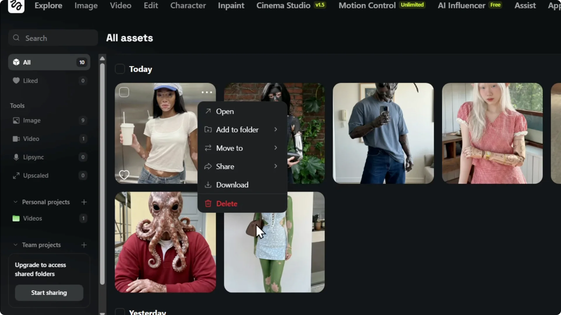 How to Properly Delete Images from Your Higgsfield AI Account screenshot 8