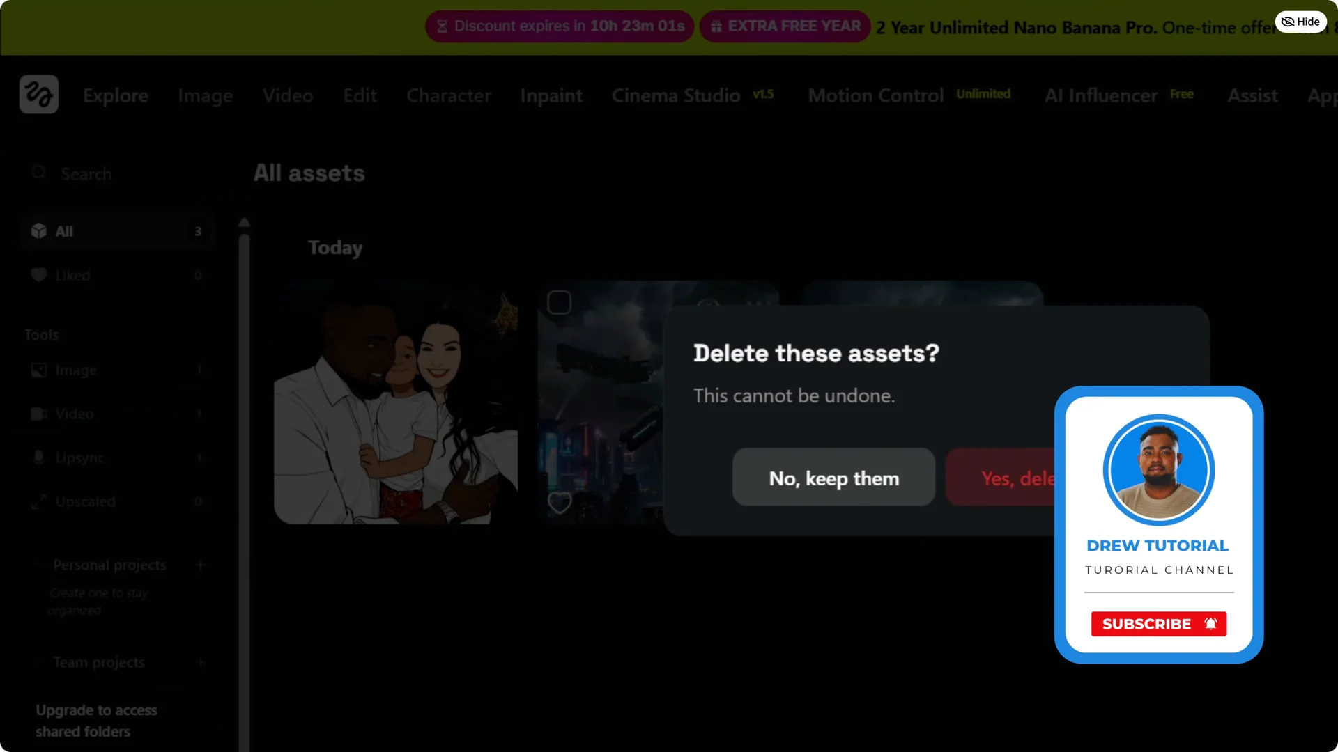 How to Properly Delete Images, Videos & Files in Higgsfield AI screenshot 4
