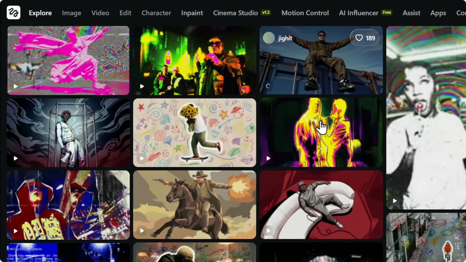 How to Publish Generations on Higgsfield AI Explore Page screenshot 1