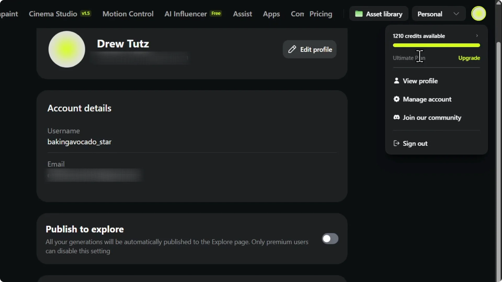 How to Publish Generations on Higgsfield AI Explore Page screenshot 6