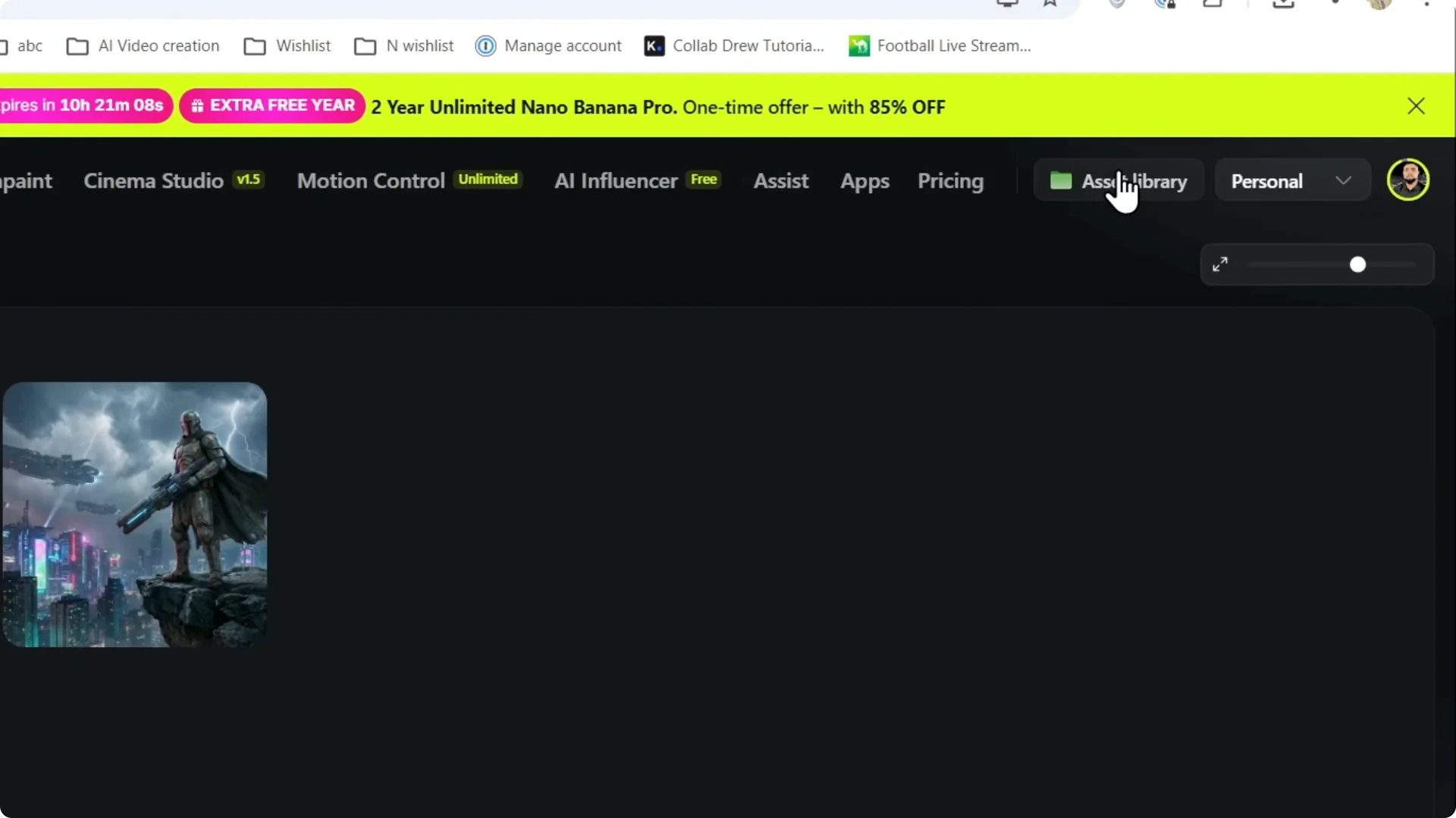 How to Quickly Organize Assets in Higgsfield AI with Folders screenshot 1