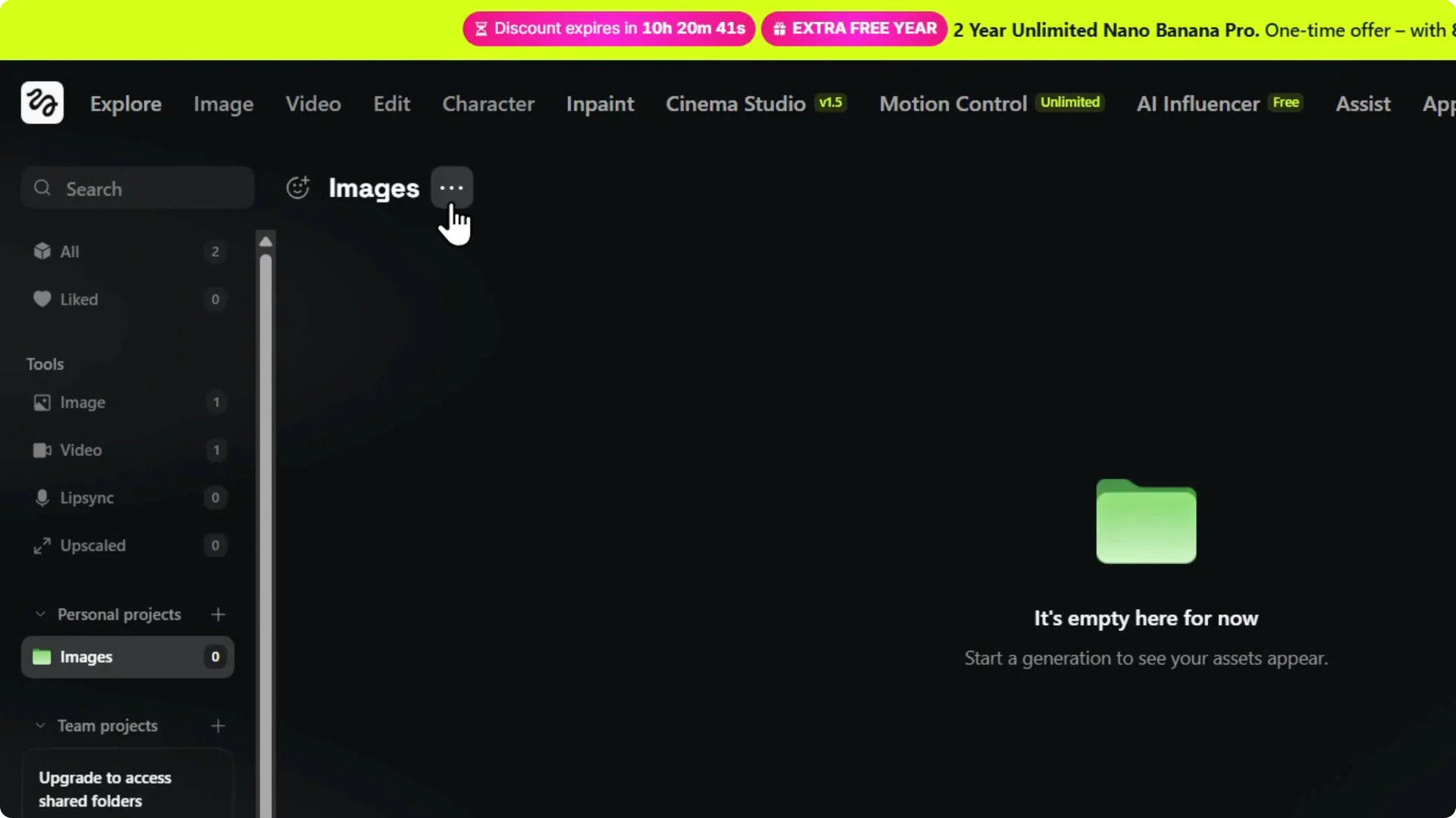 How to Quickly Organize Assets in Higgsfield AI with Folders screenshot 4