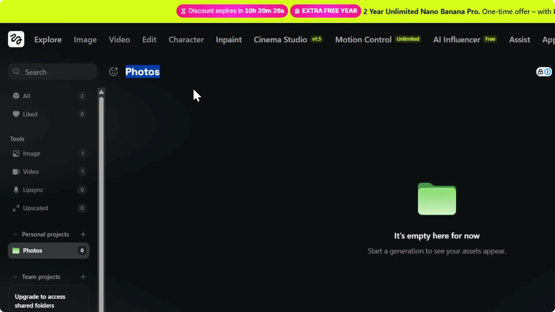 How to Quickly Organize Assets in Higgsfield AI with Folders screenshot 5
