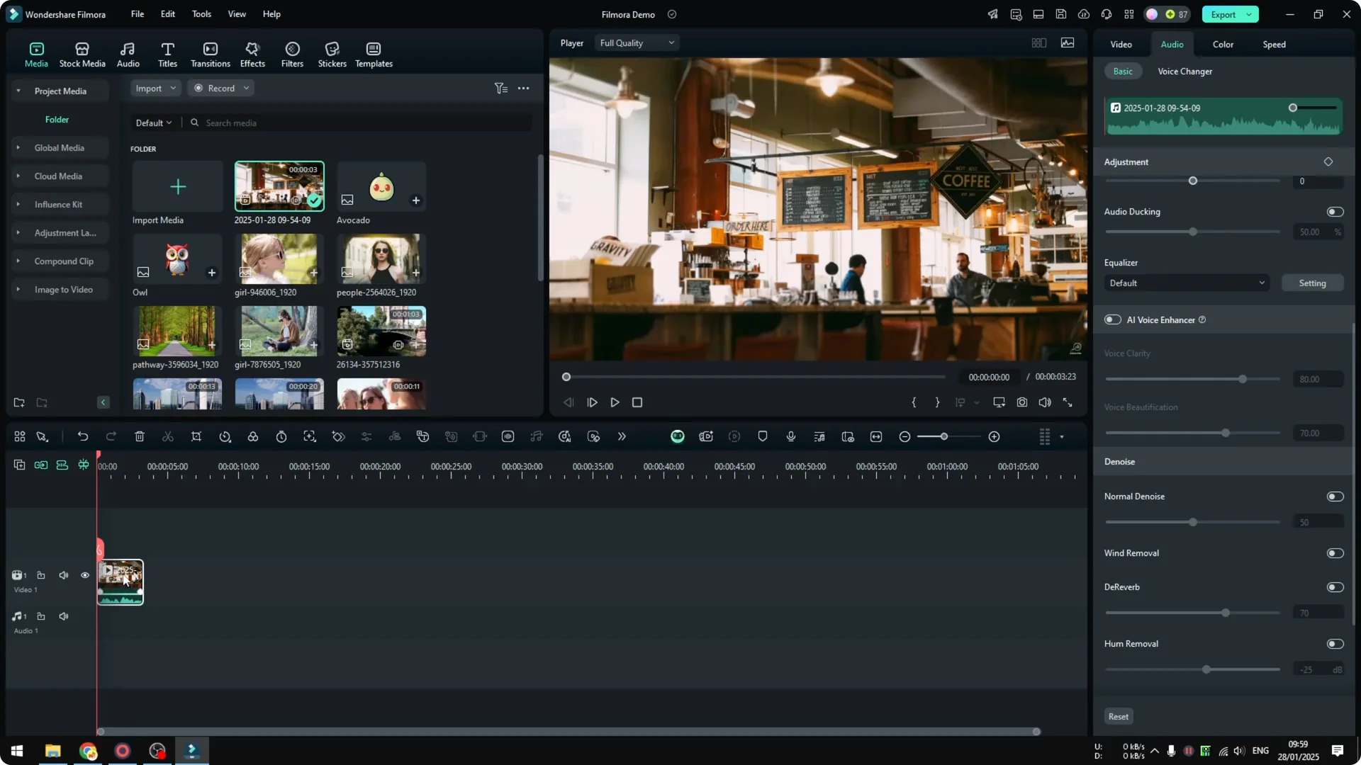 How to Remove Background Noise in Filmora Using AI screenshot 1