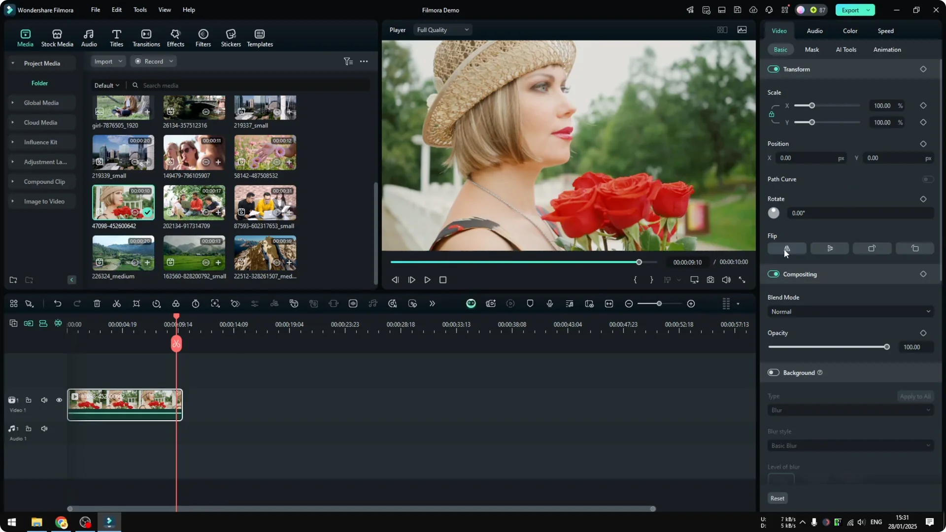 How to Rotate, Filp, or Mirror Video in Filmora screenshot 3