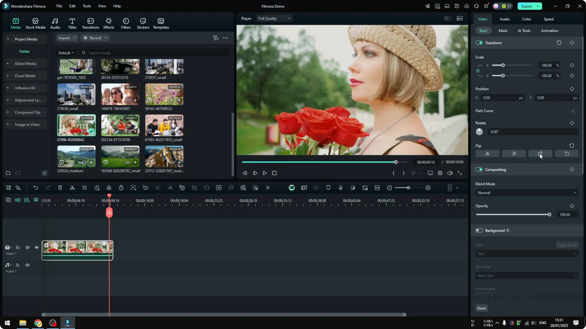 How to Rotate, Filp, or Mirror Video in Filmora screenshot 4