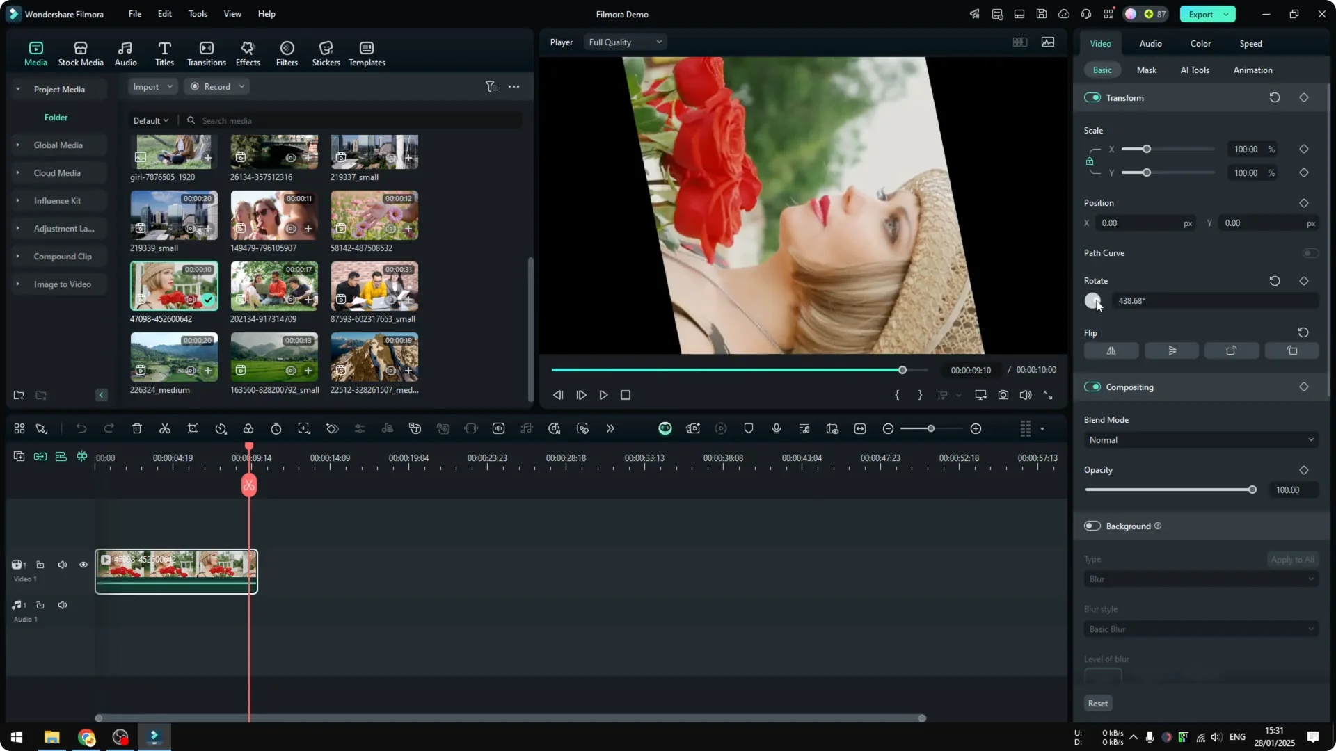 How to Rotate, Filp, or Mirror Video in Filmora screenshot 5