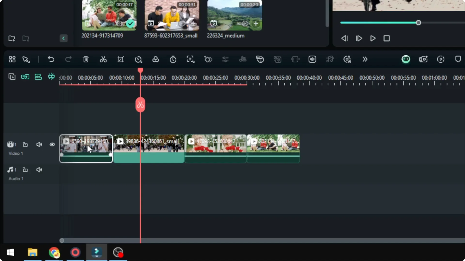 How to Select Multiple Clips in Filmora screenshot 1