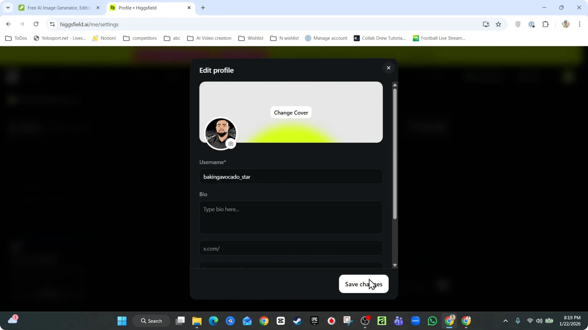 How to Update Your Higgsfield AI Profile Picture Quickly screenshot 7