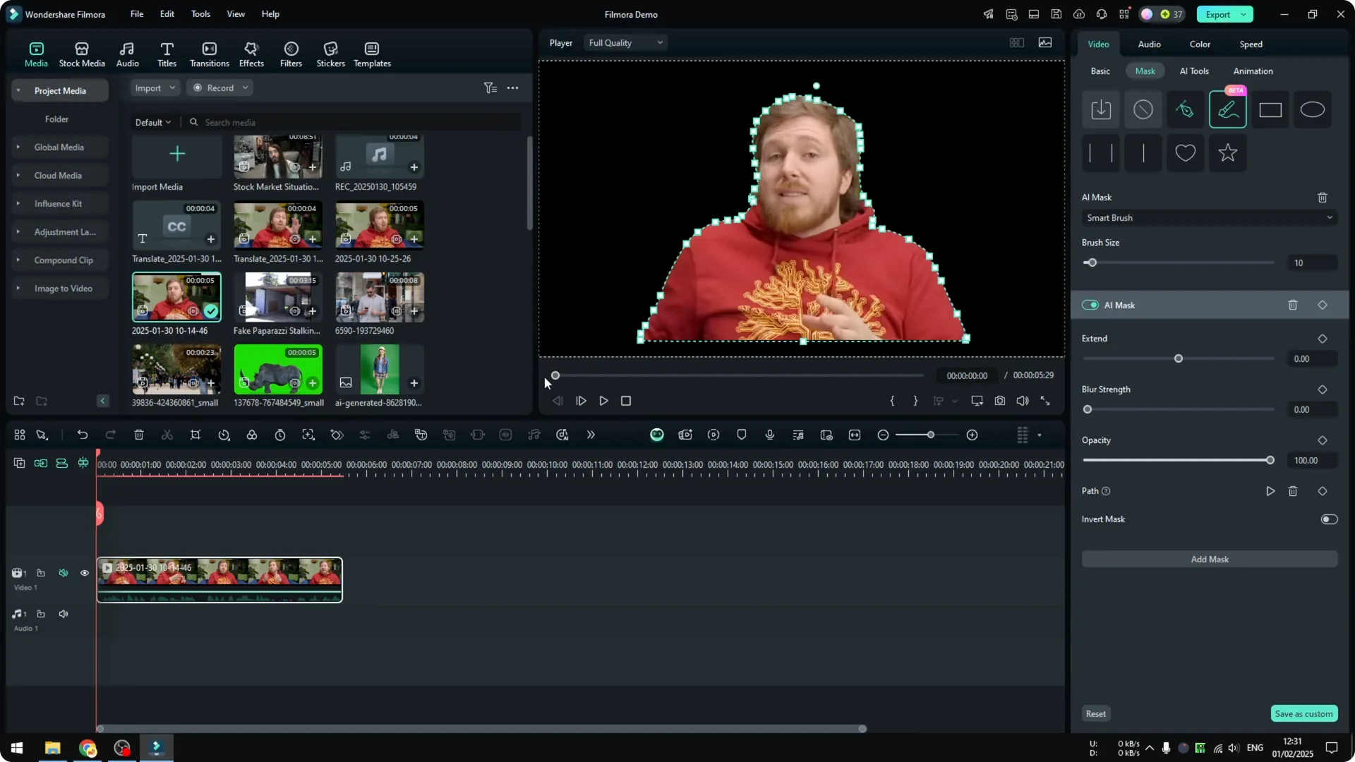 How to Use AI Masking in Filmora screenshot 6