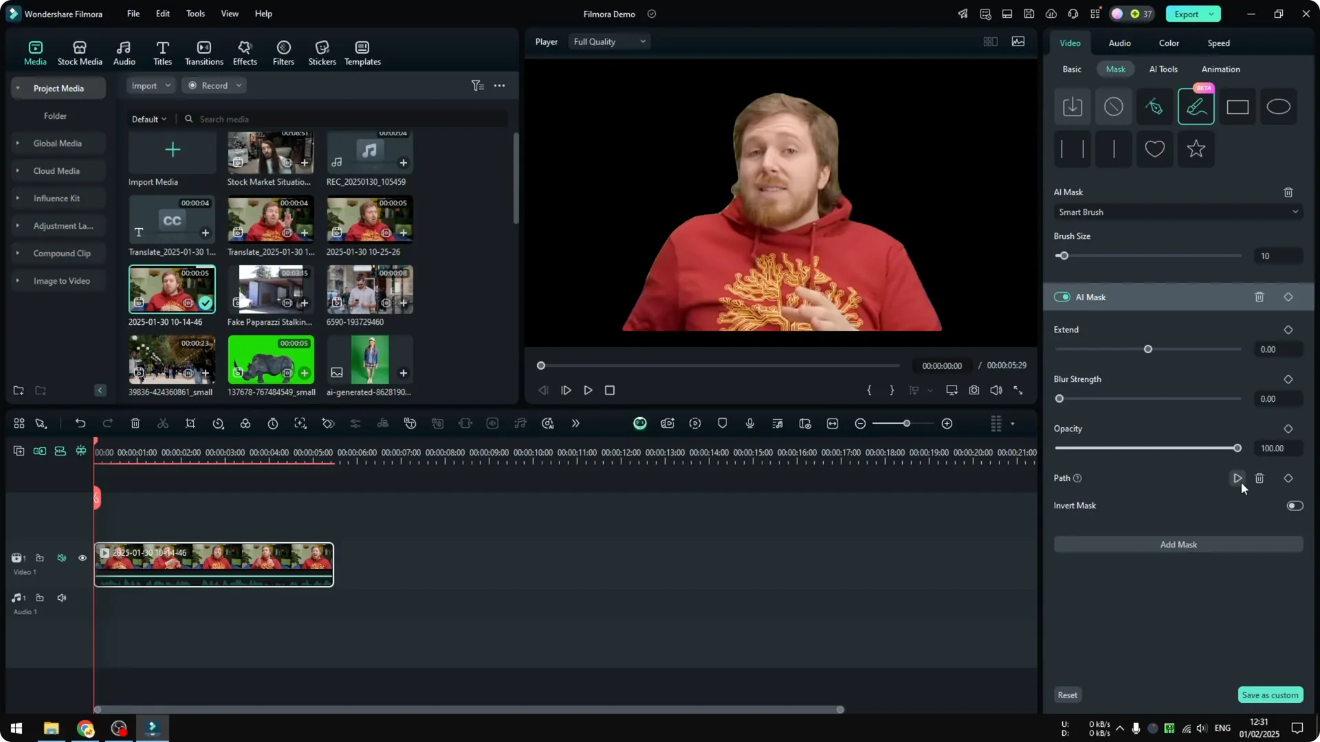 How to Use AI Masking in Filmora screenshot 8