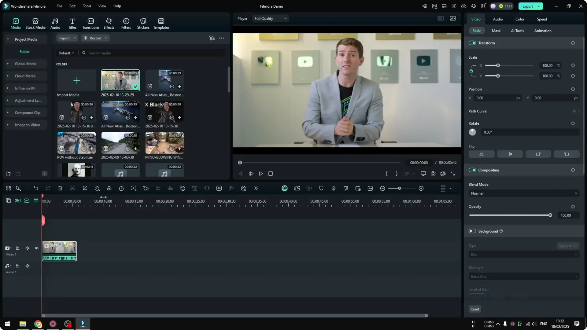 How to Use AI Portrait Cutout to Remove Background in Filmora screenshot 1