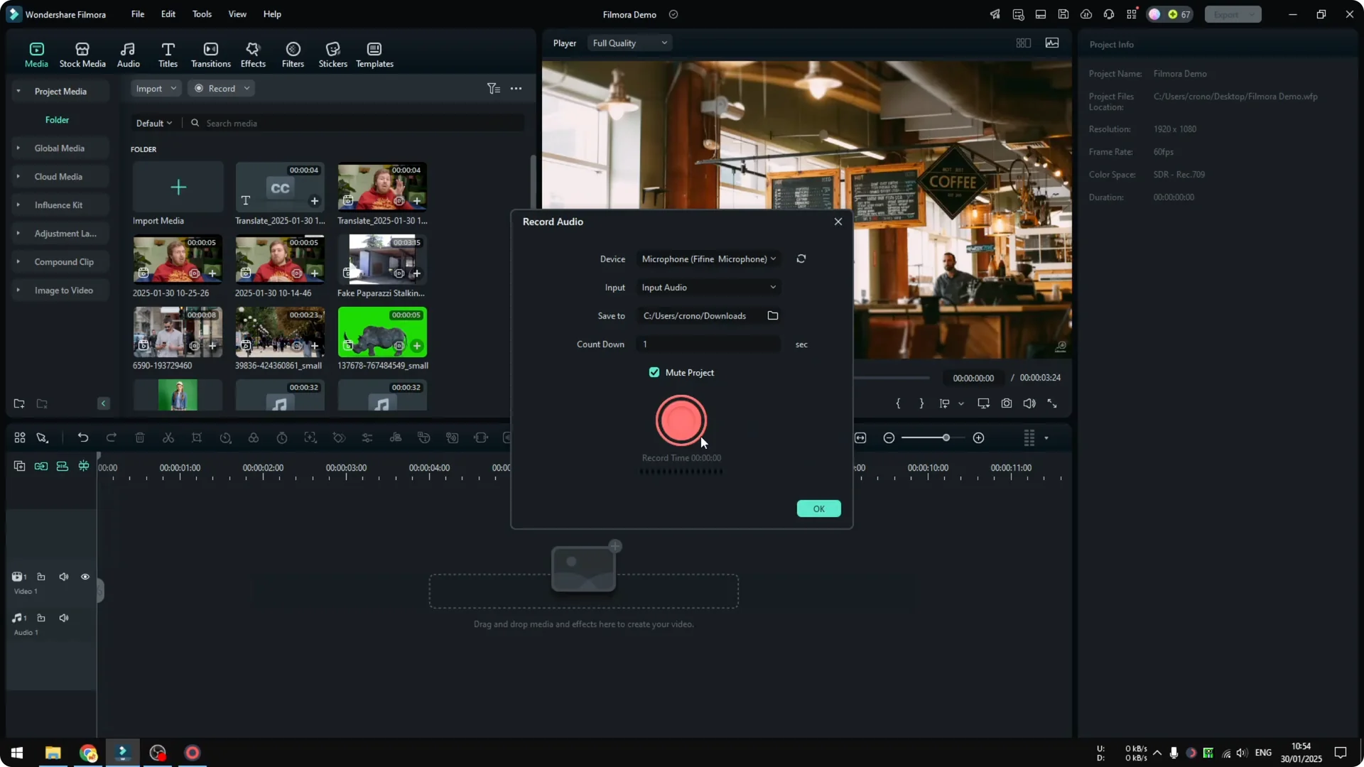How to Use AI Voice Enhancer in Filmora screenshot 1