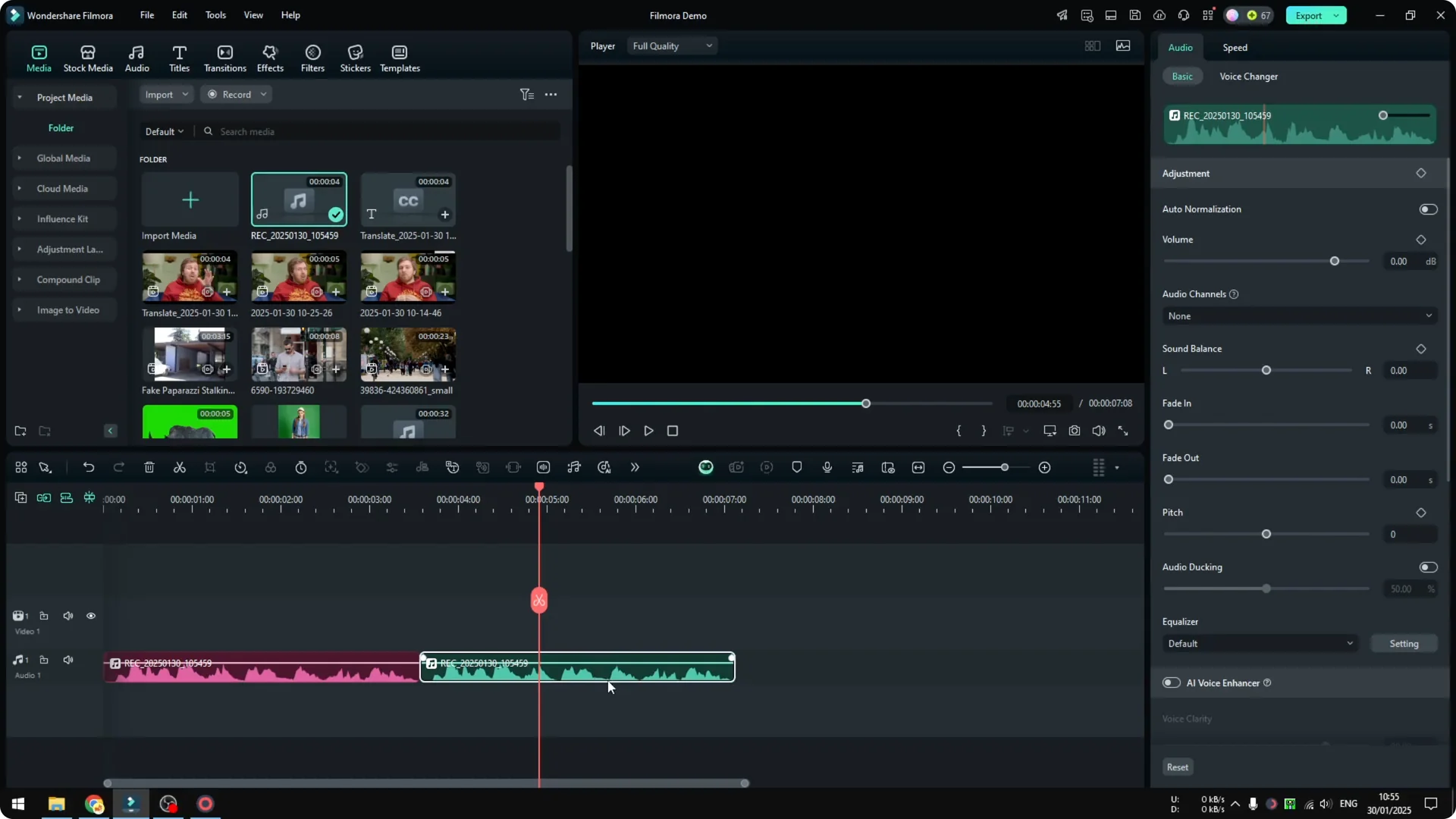 How to Use AI Voice Enhancer in Filmora screenshot 3