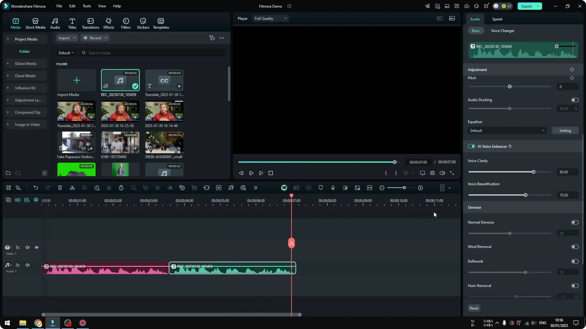 How to Use AI Voice Enhancer in Filmora screenshot 6