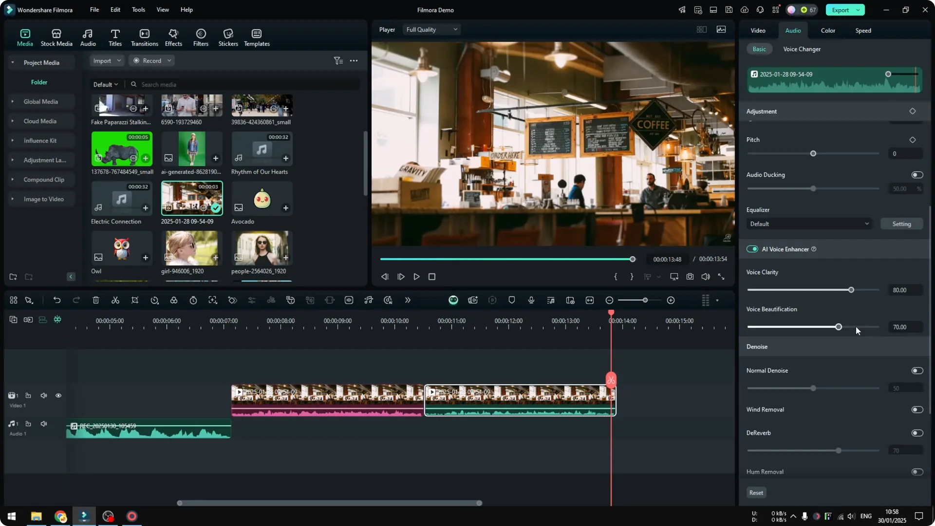 How to Use AI Voice Enhancer in Filmora screenshot 9
