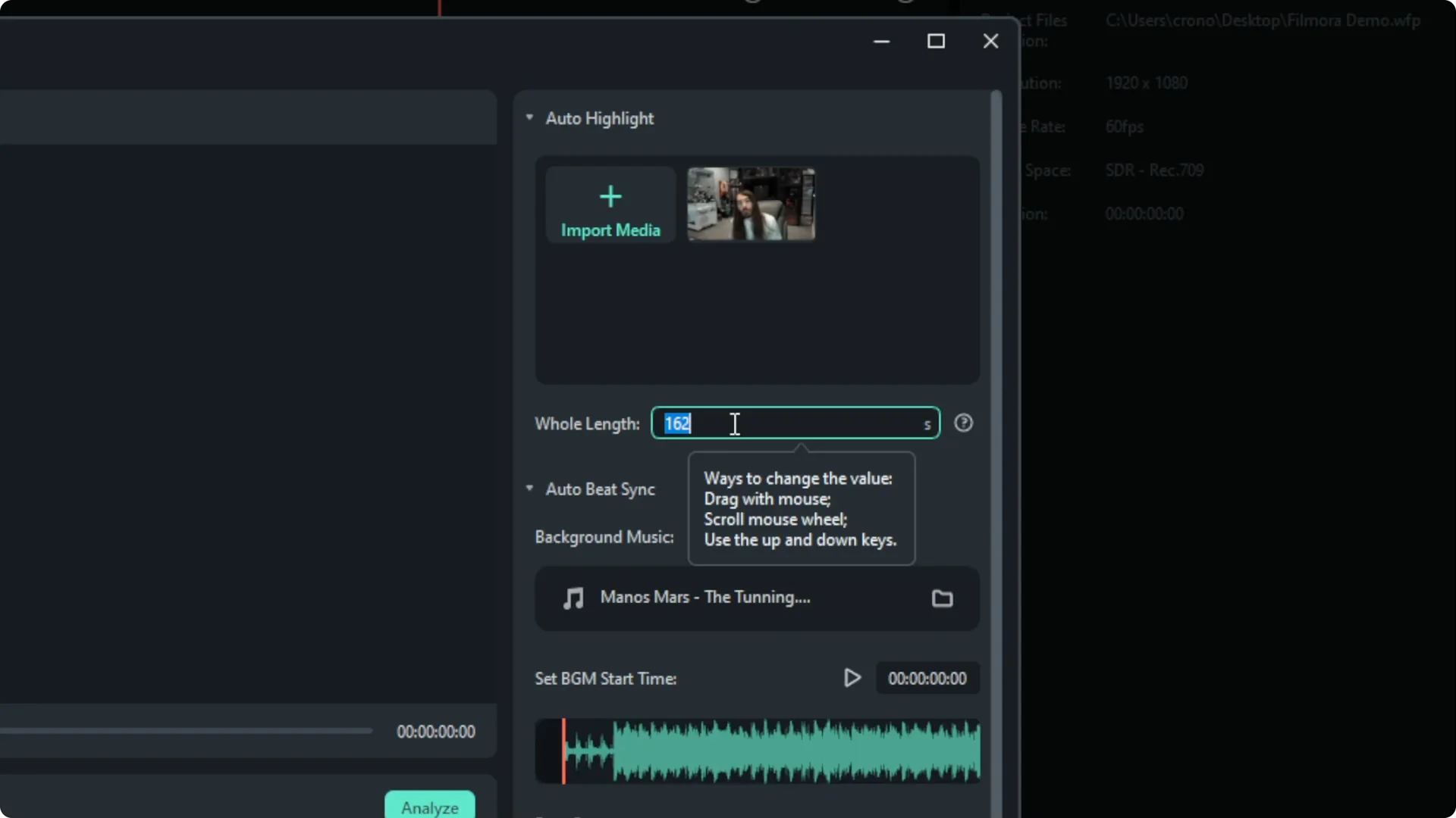 How to Use Auto Beat Sync in Filmora AI screenshot 2