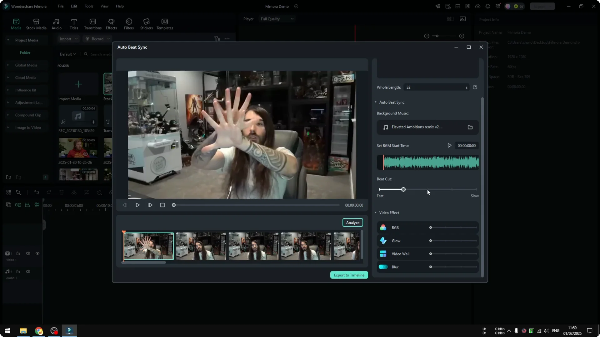 How to Use Auto Beat Sync in Filmora AI screenshot 5