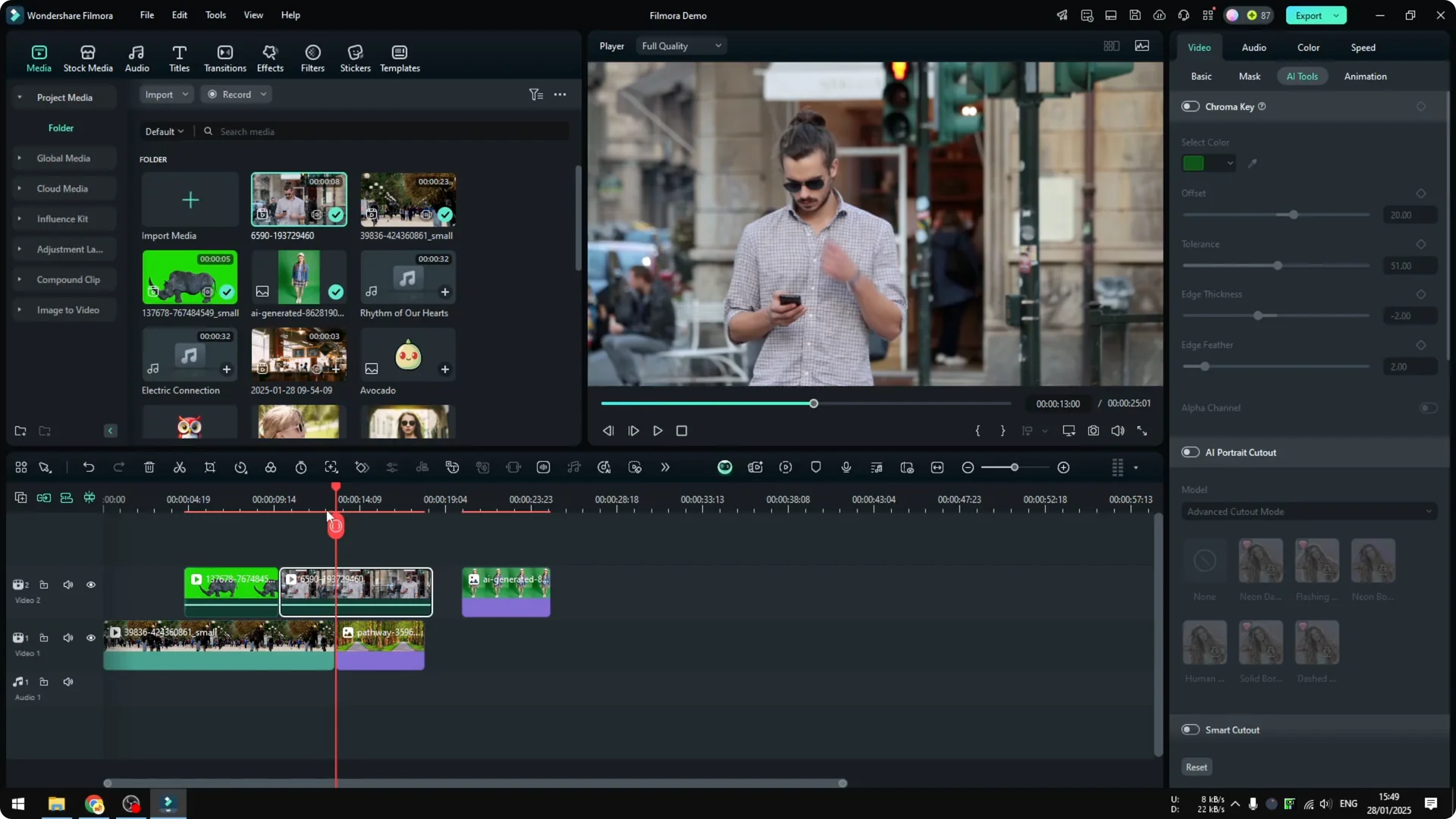 How to Use Green Screen AI in Filmora screenshot 7