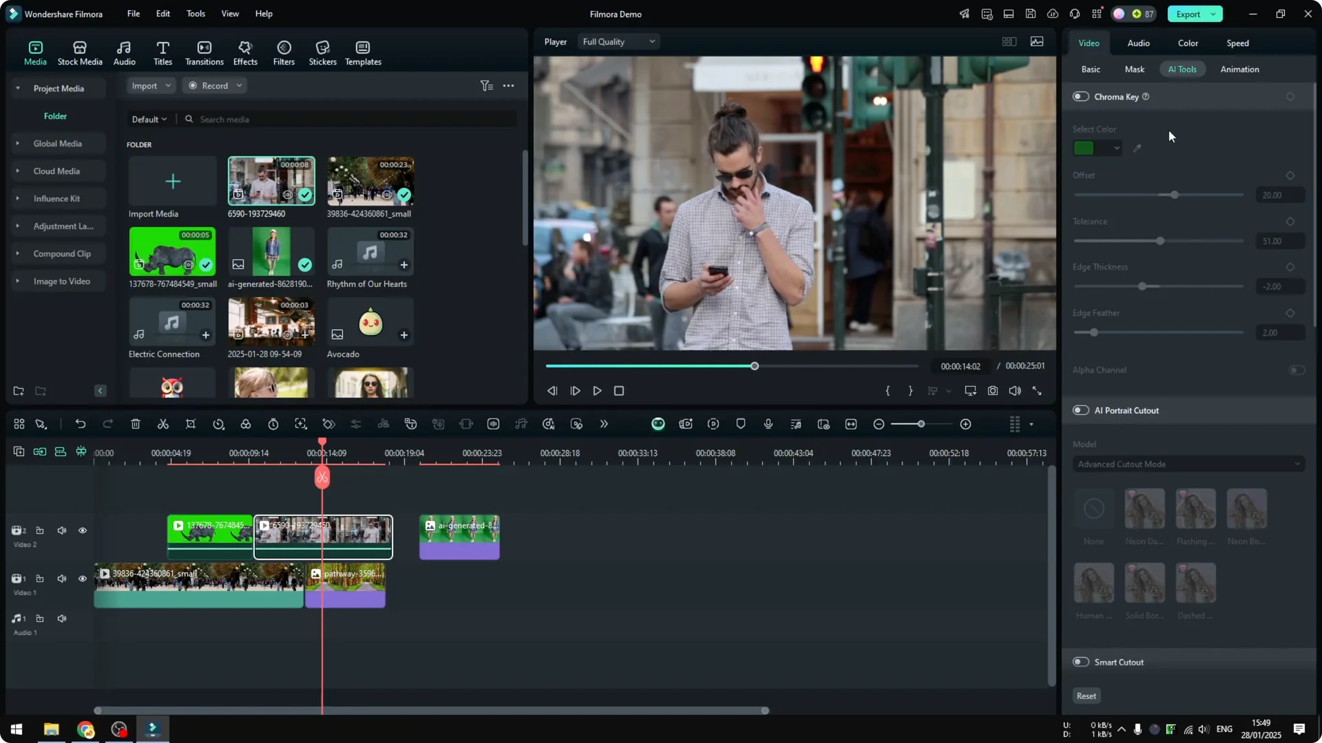 How to Use Green Screen AI in Filmora screenshot 8