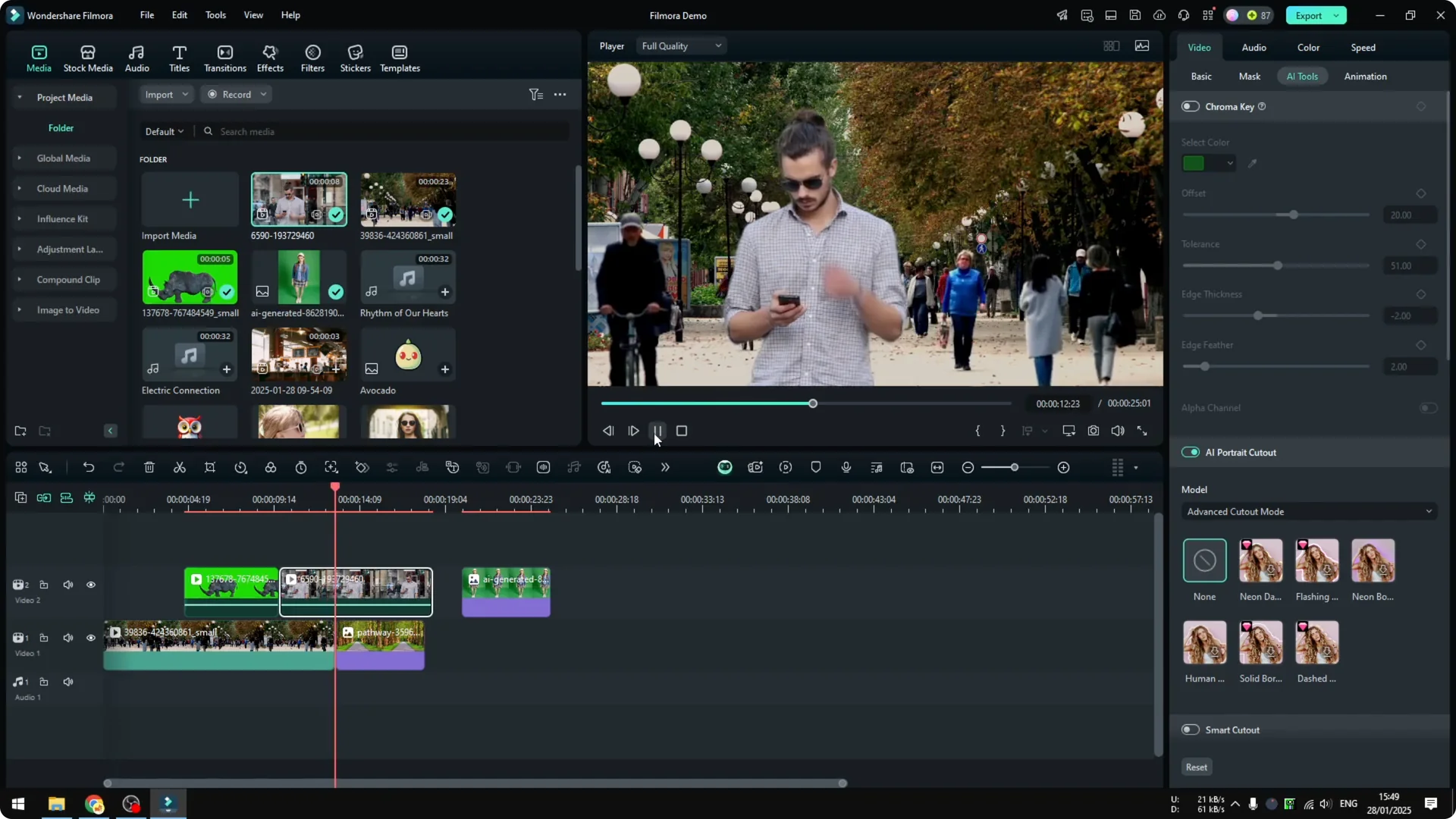 How to Use Green Screen AI in Filmora screenshot 9