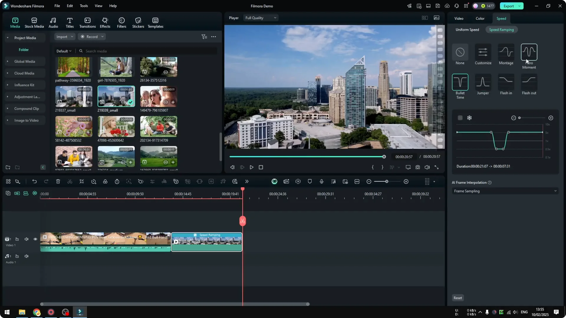 How to Use Speed Ramping in Filmora to Make Video More Cinematic screenshot 4