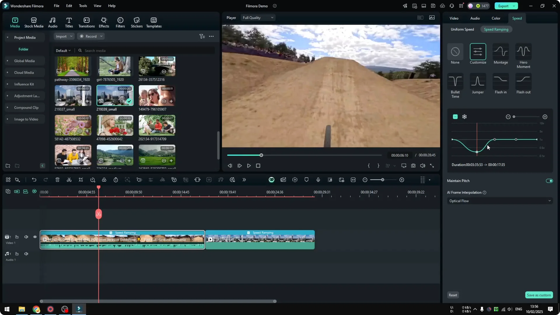 How to Use Speed Ramping in Filmora to Make Video More Cinematic screenshot 7