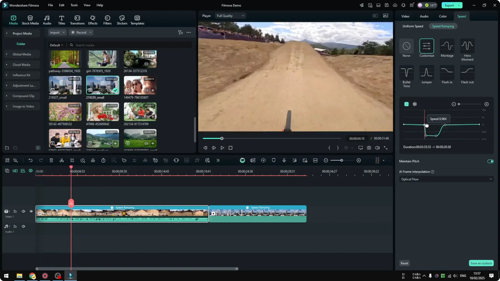 How to Use Speed Ramping in Filmora to Make Video More Cinematic screenshot 8
