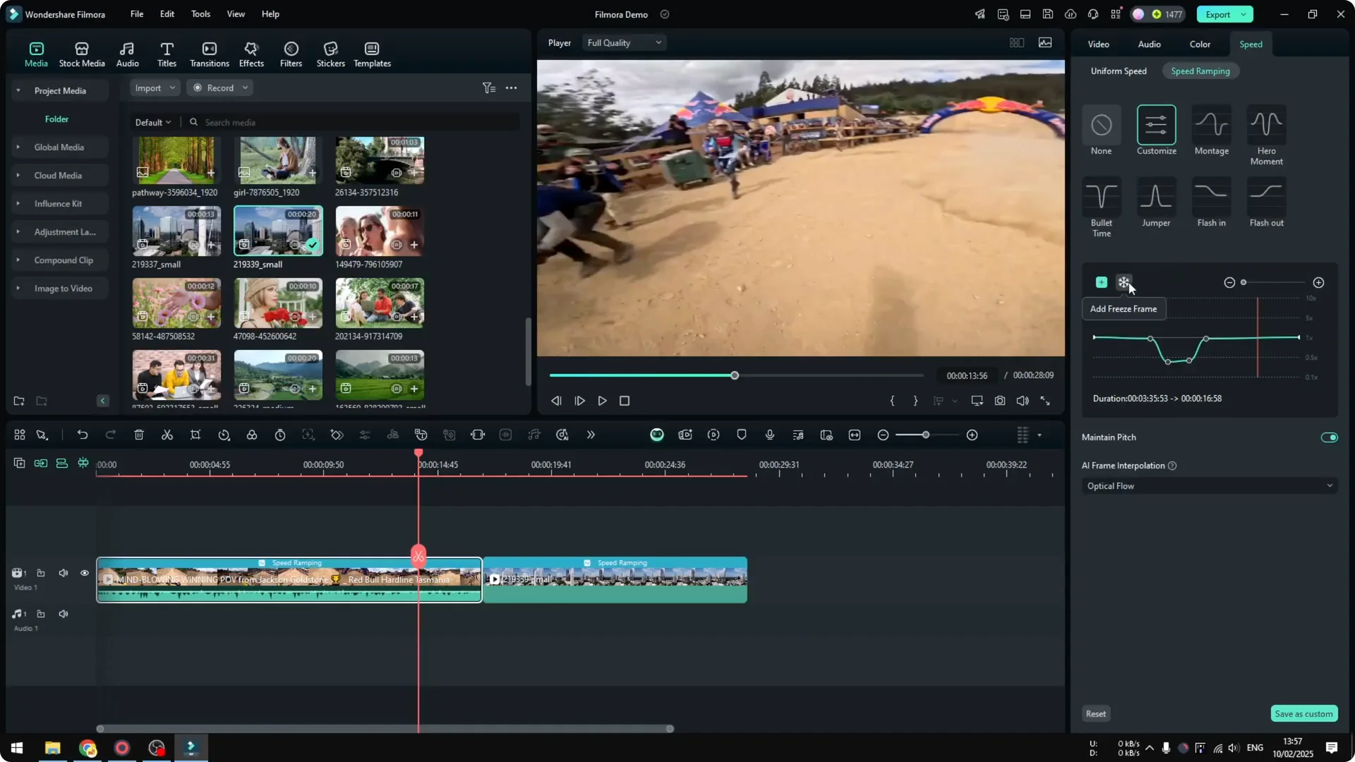 How to Use Speed Ramping in Filmora to Make Video More Cinematic screenshot 9