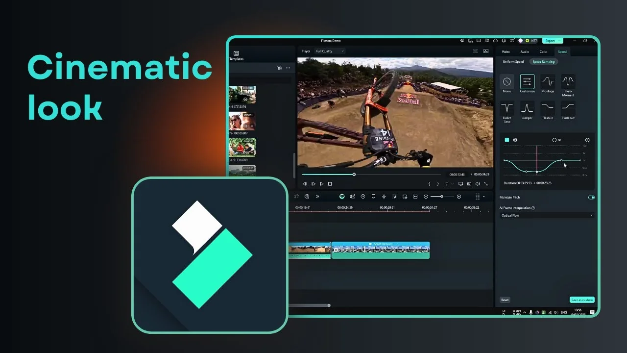 How to Use Speed Ramping in Filmora to Make Video More Cinematic - Featured Image