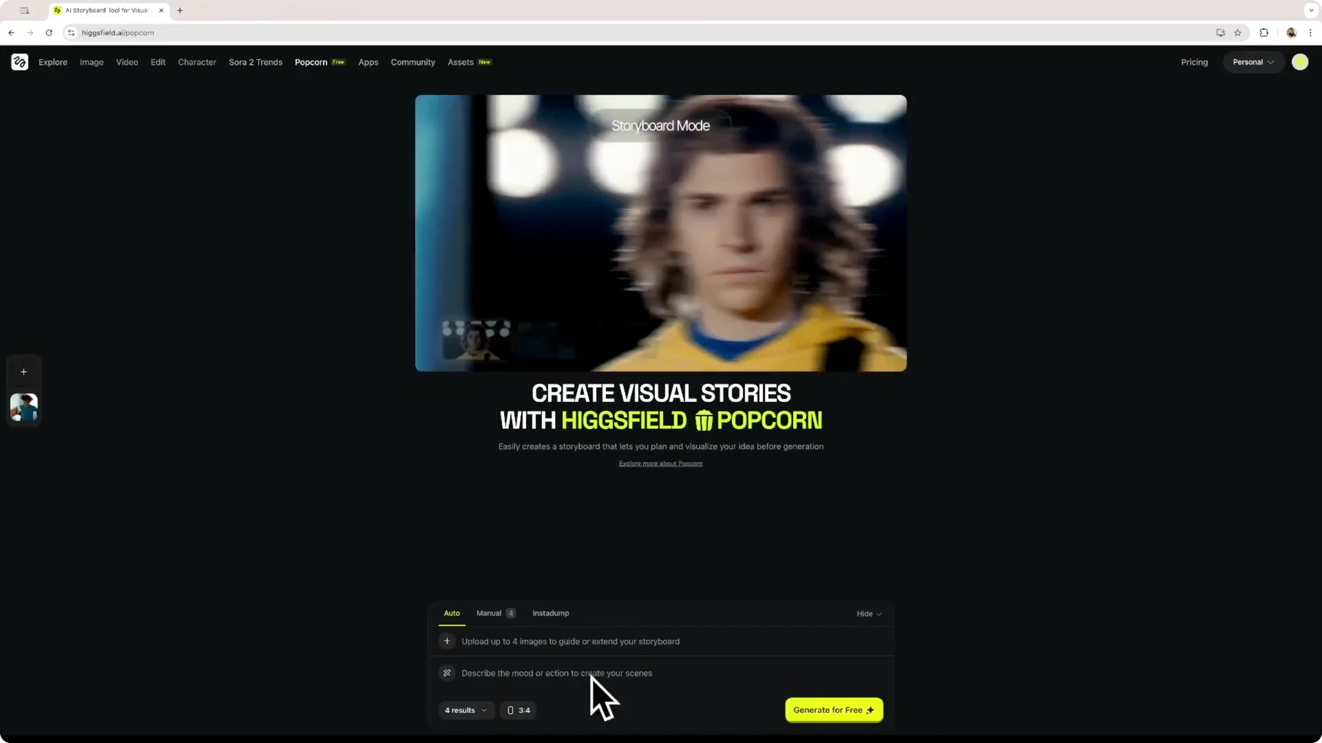 Master Consistent Characters & Storyboards with Higgsfield AI screenshot 2