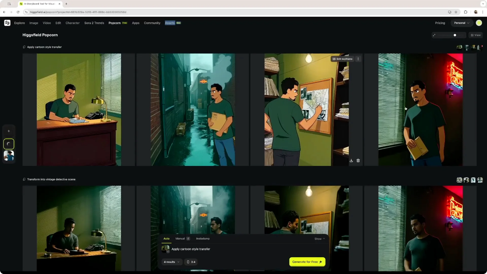 Master Consistent Characters & Storyboards with Higgsfield AI screenshot 5